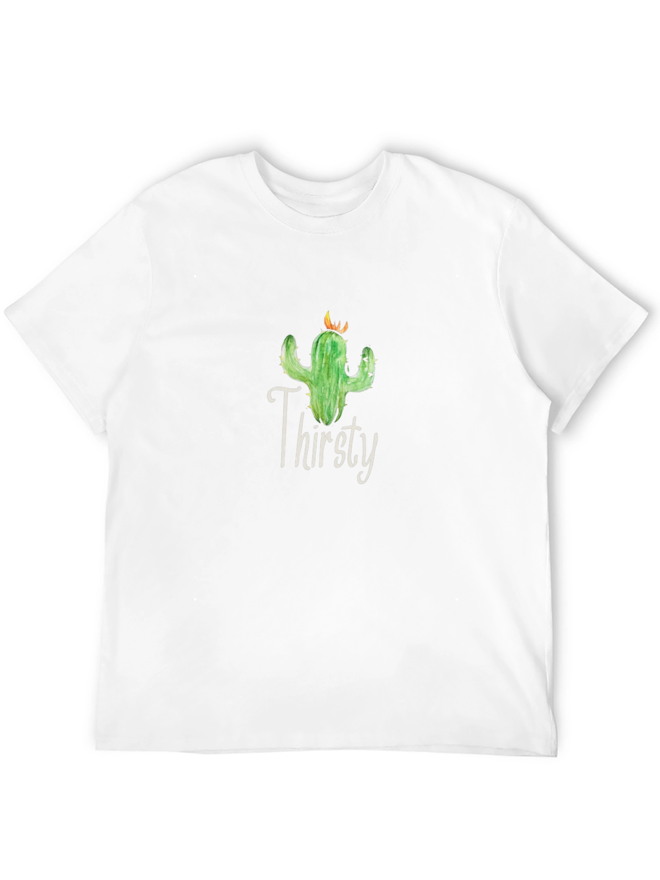 Thirsty Cactus Graphic Tee - Unisex Black T-Shirt