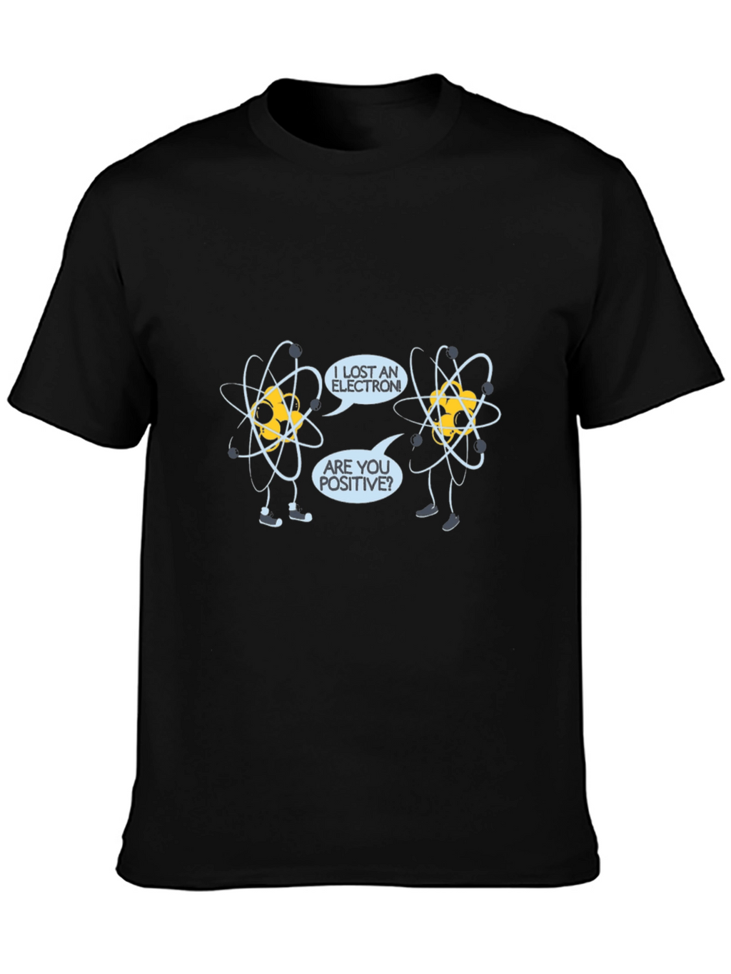 Funny Science Atom Humor Black T-Shirt