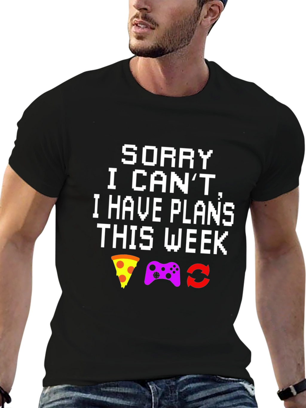 Gamers Busy Black T-Shirt