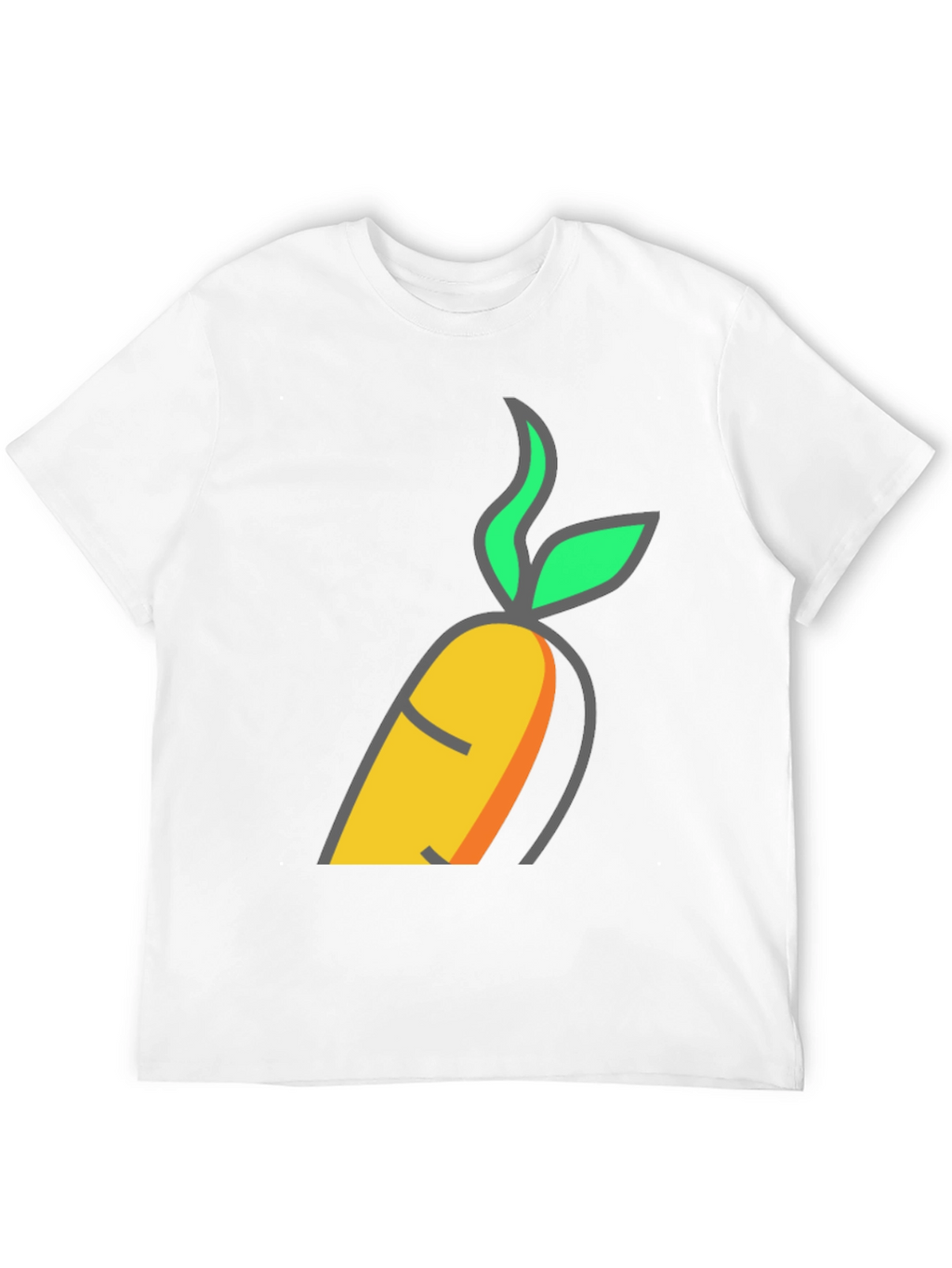 Funny Carrot Graphic Tee - Black Cotton T-Shirt