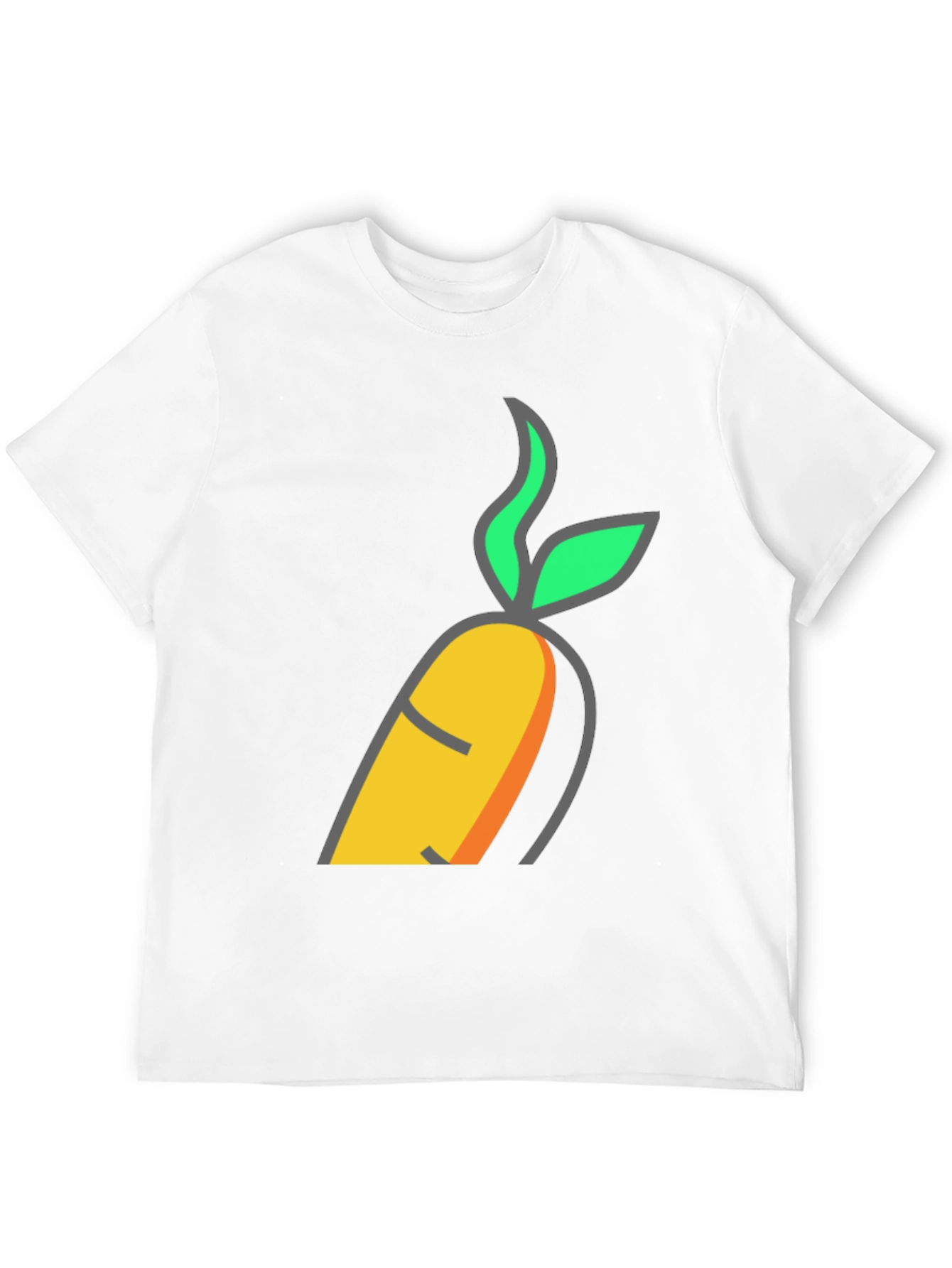 Funny Carrot Graphic Tee - Black Cotton T-Shirt