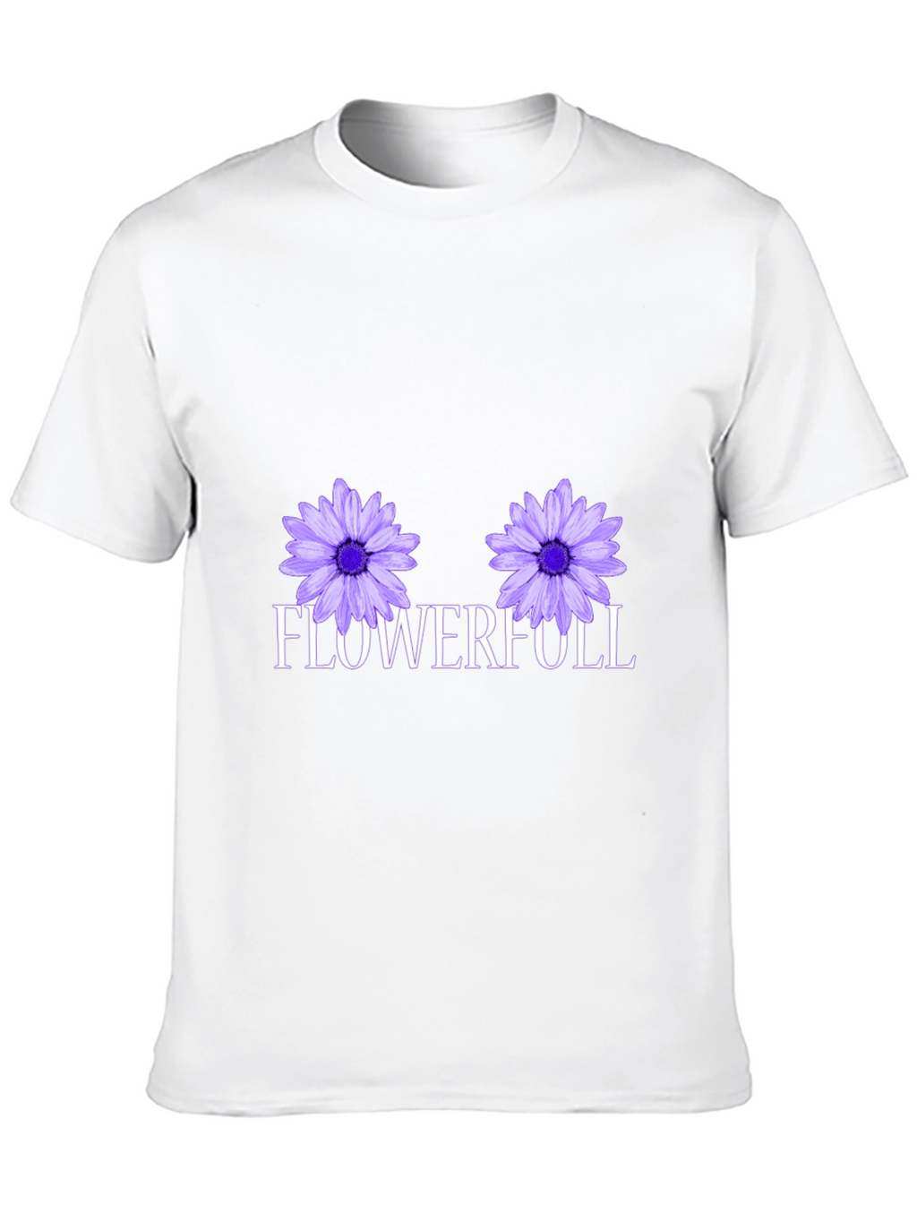 Flowerfull Graphic Tee - Black Cotton T-Shirt