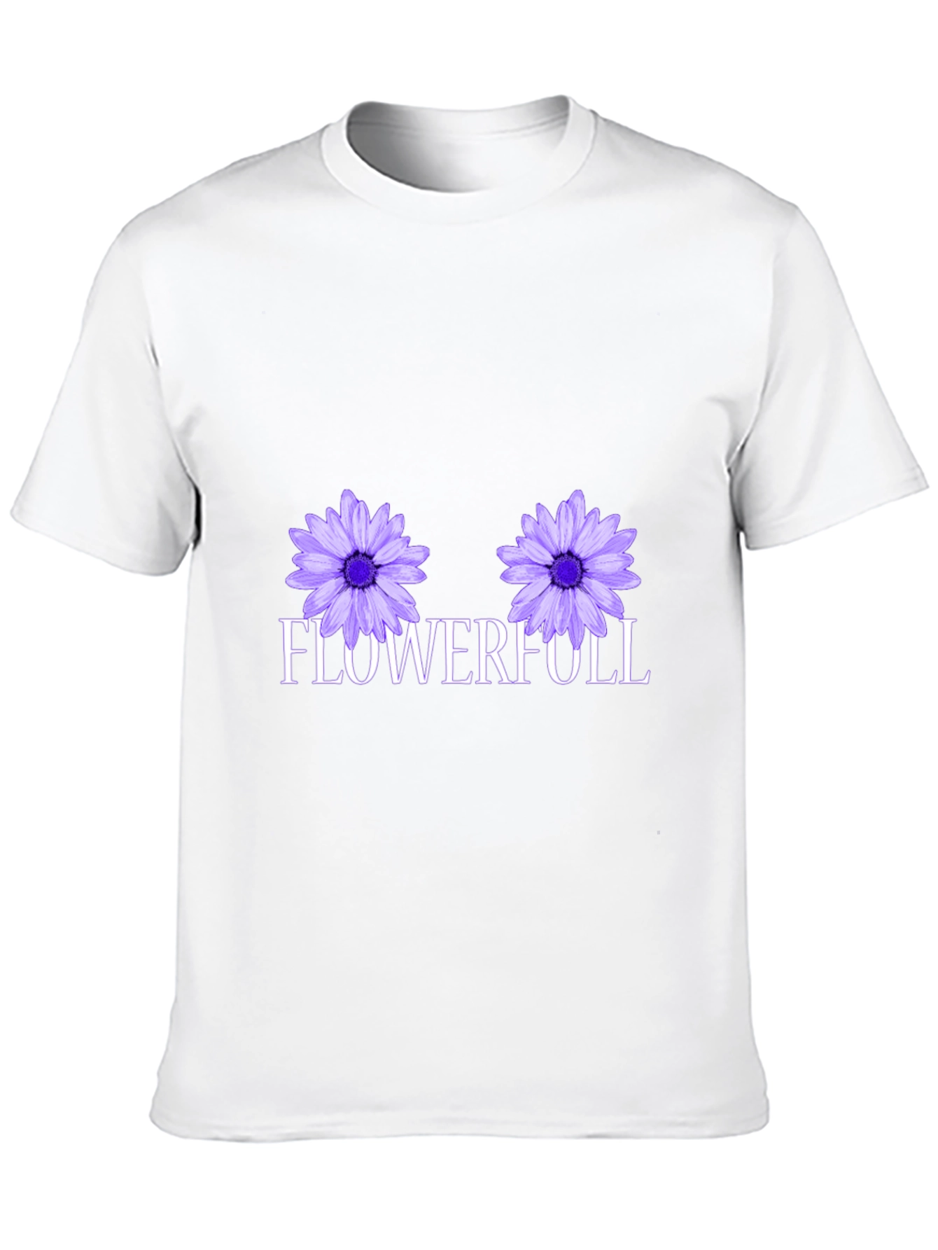 Flowerfull Graphic Tee - Black Cotton T-Shirt