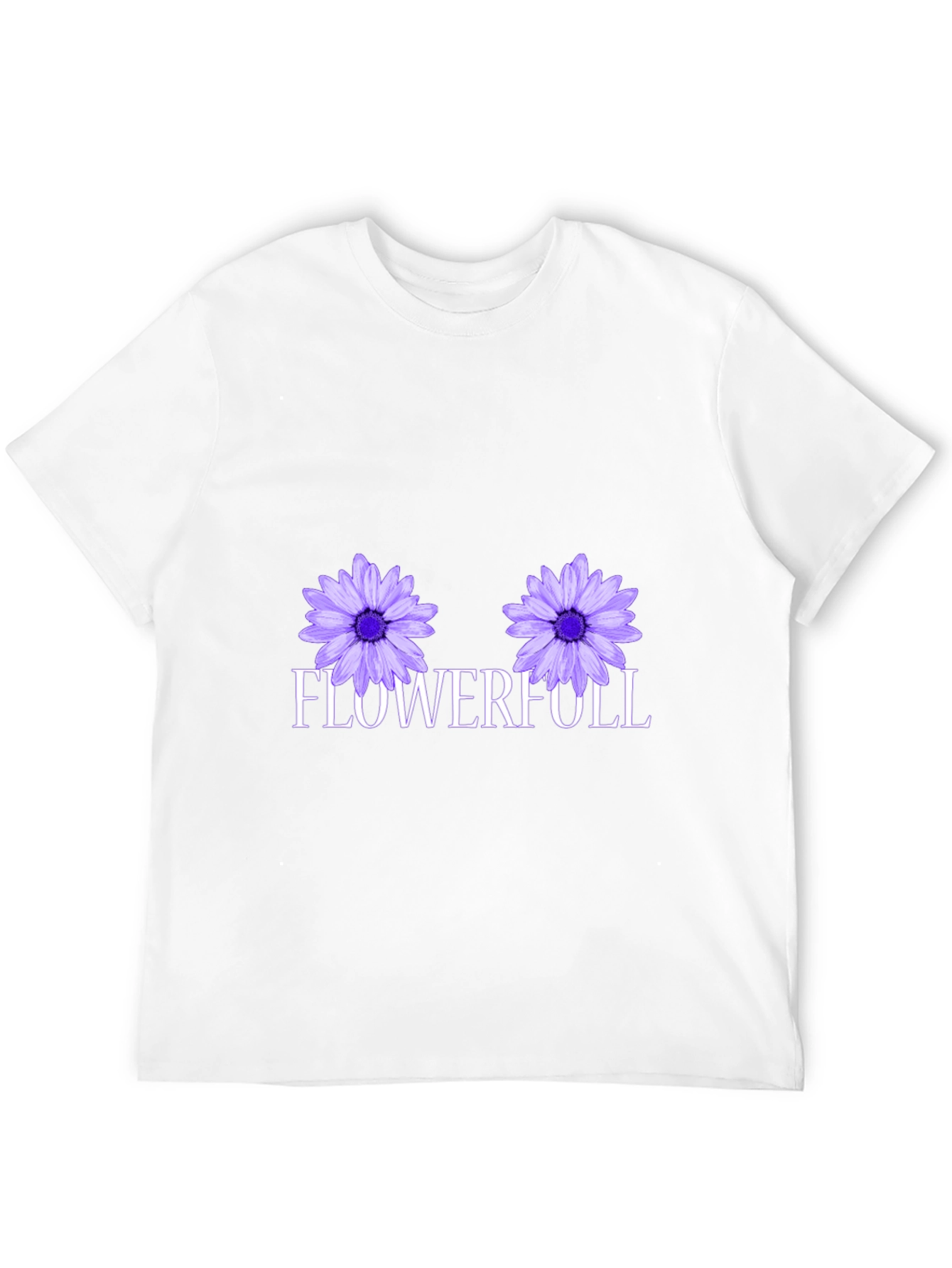 Flowerfull Graphic Tee - Black Cotton T-Shirt