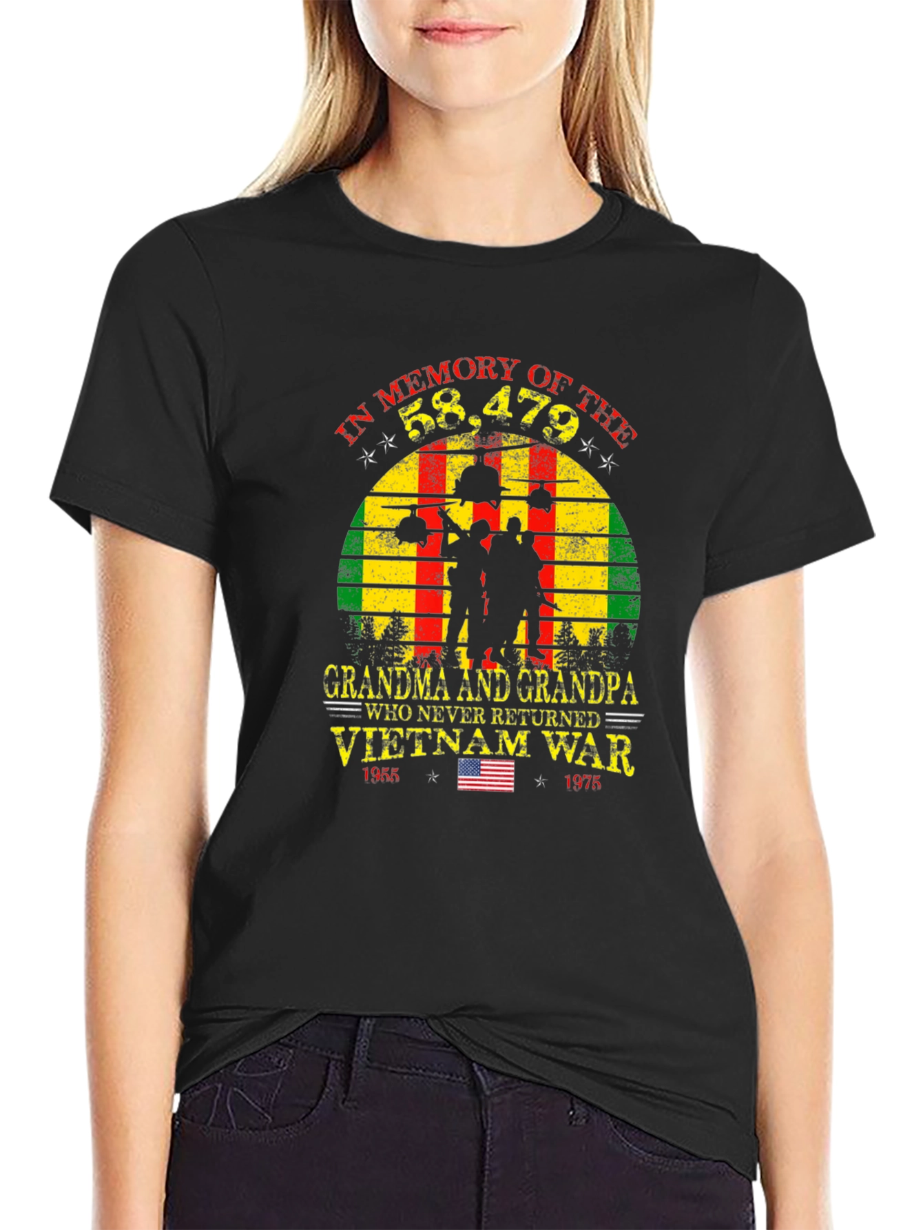 Vietnam War Memorial T-Shirt Grandpa Grandma