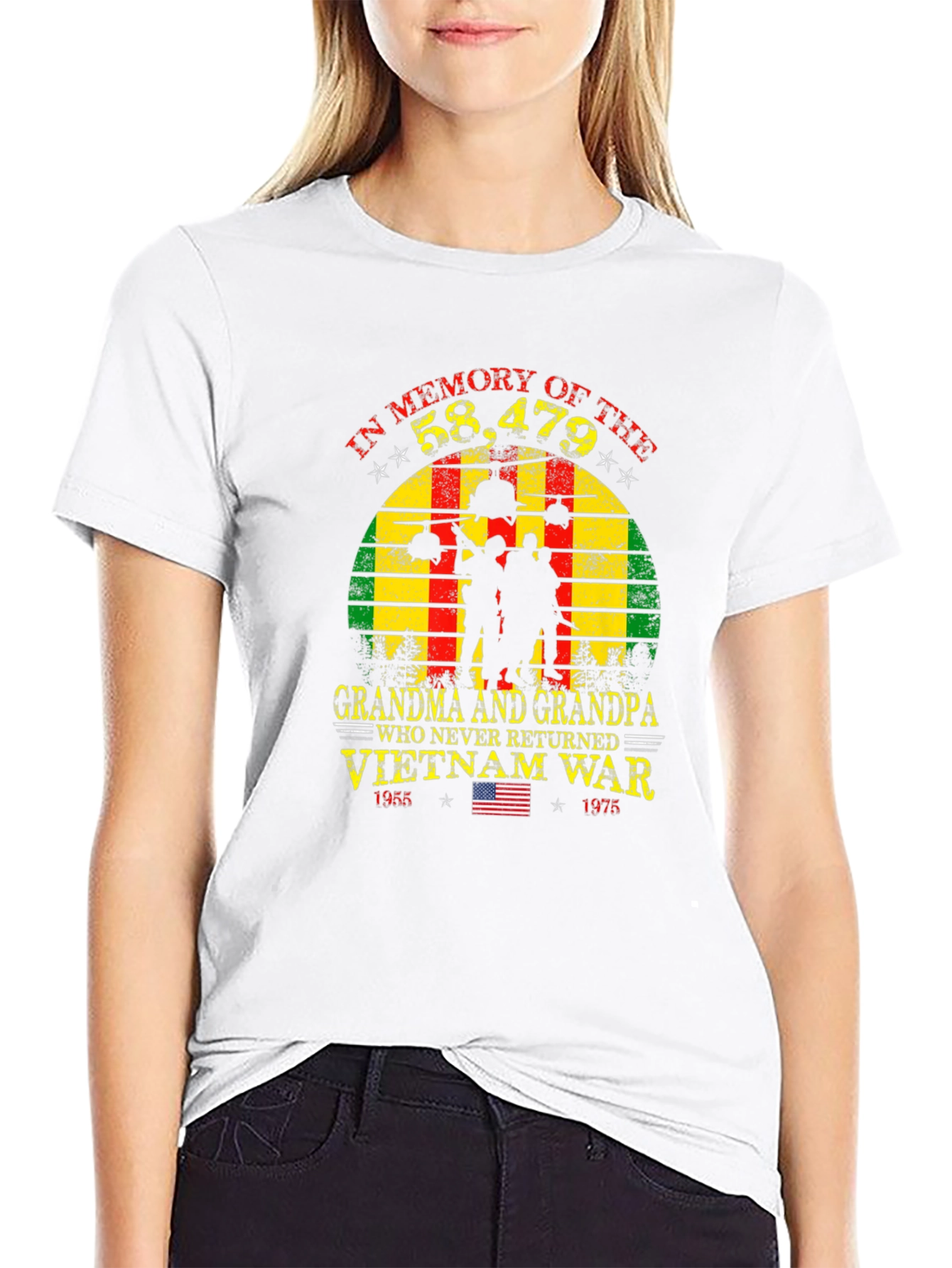 Vietnam War Memorial T-Shirt Grandpa Grandma