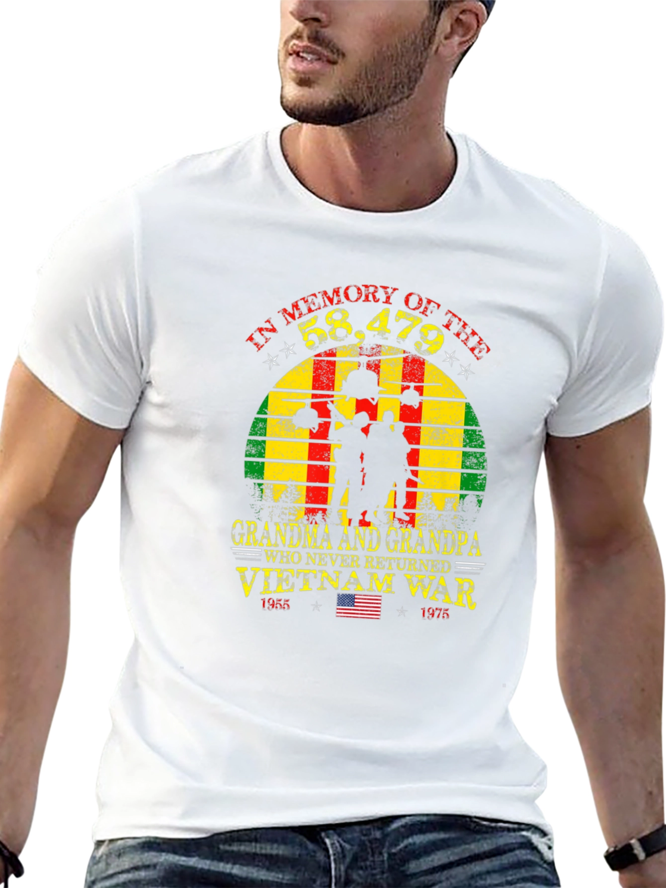 Vietnam War Memorial T-Shirt Grandpa Grandma