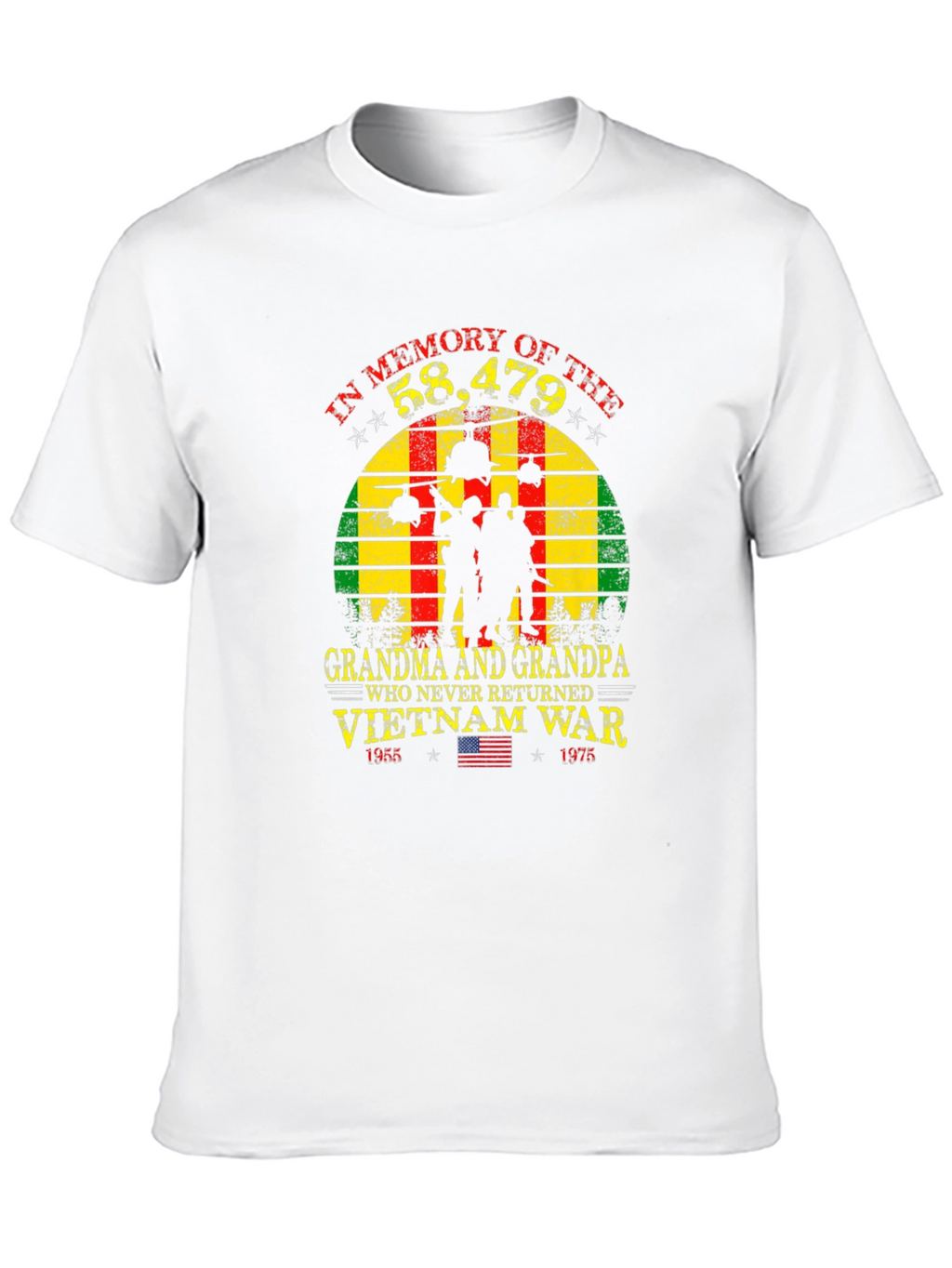 Vietnam War Memorial T-Shirt Grandpa Grandma