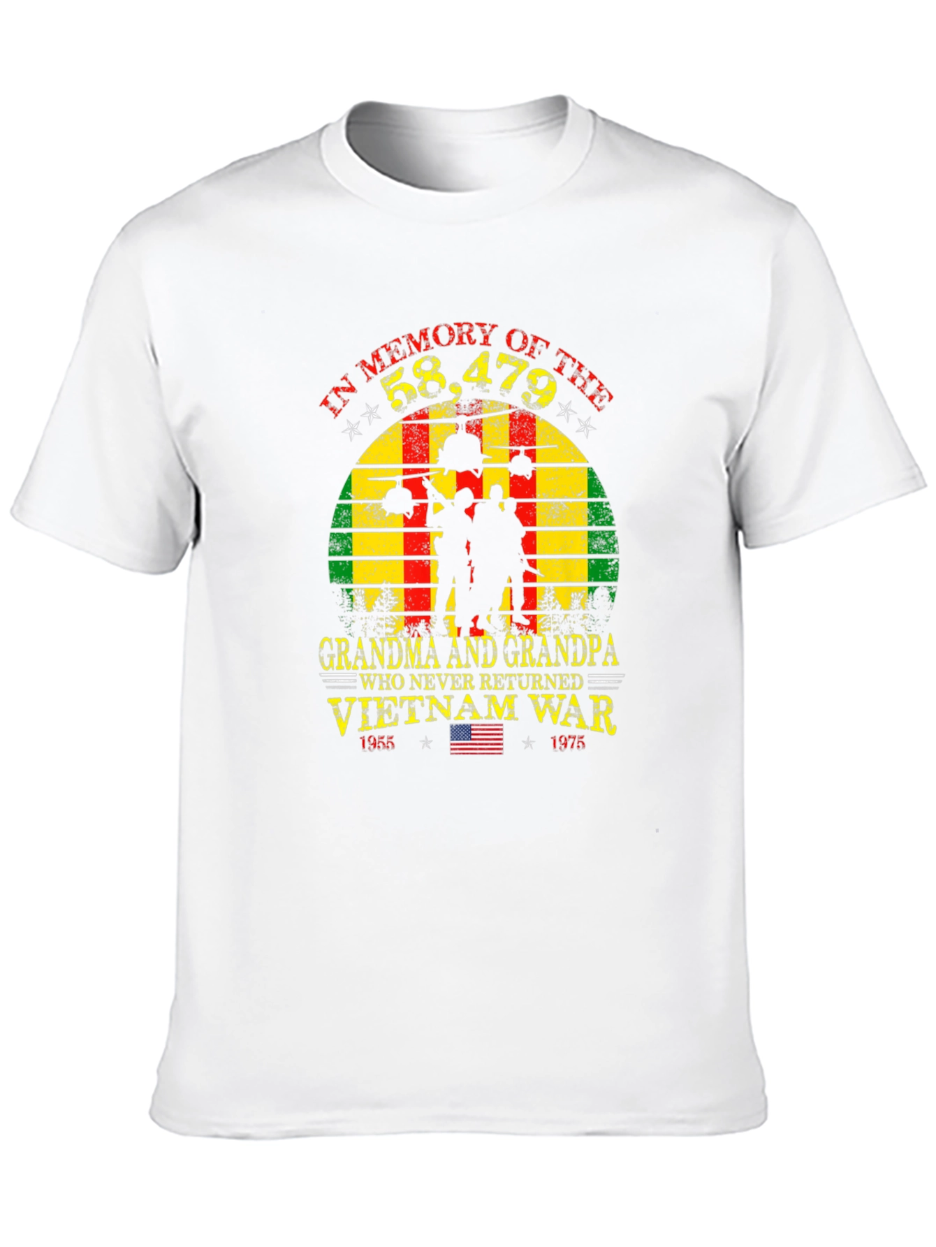 Vietnam War Memorial T-Shirt Grandpa Grandma