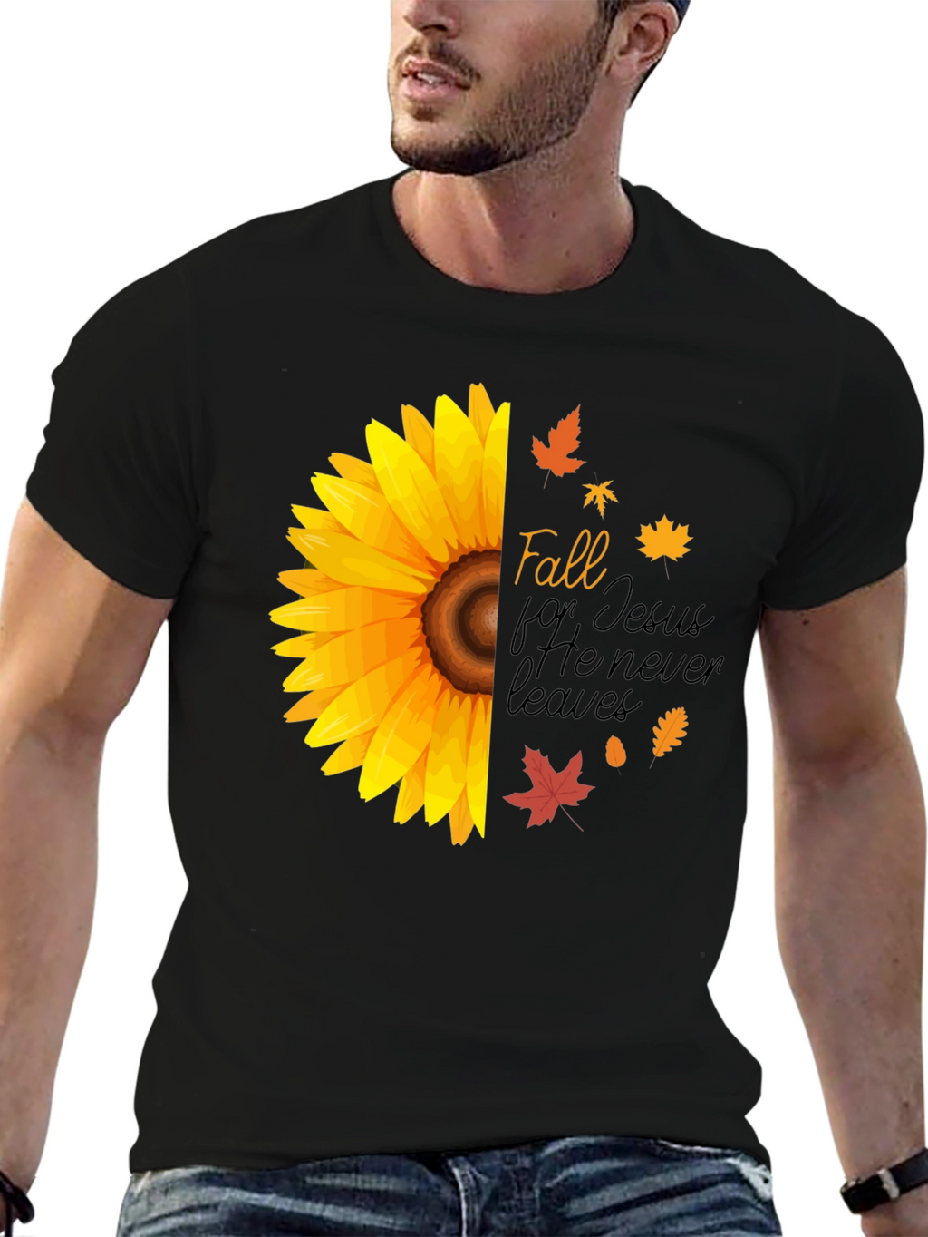 Fall for Jesus Sunflower Graphic Tee