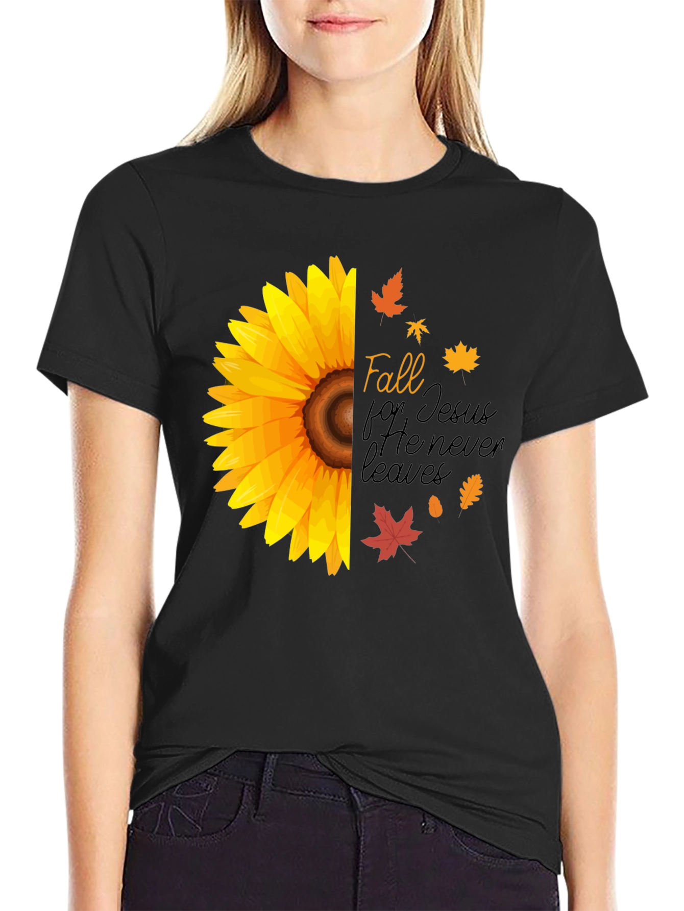 Fall for Jesus Sunflower Graphic Tee