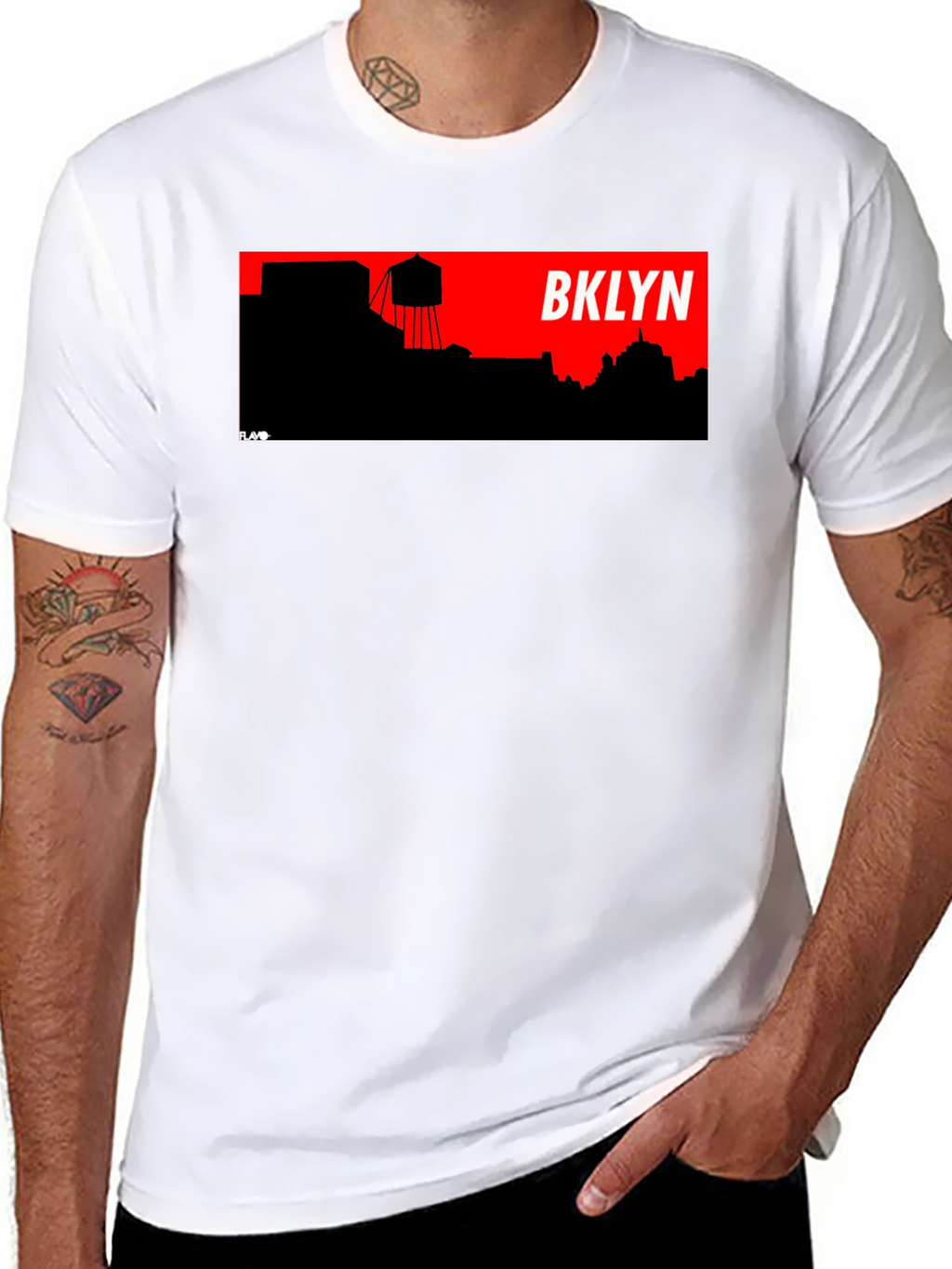 Brooklyn Skyline Graphic Tee - Black