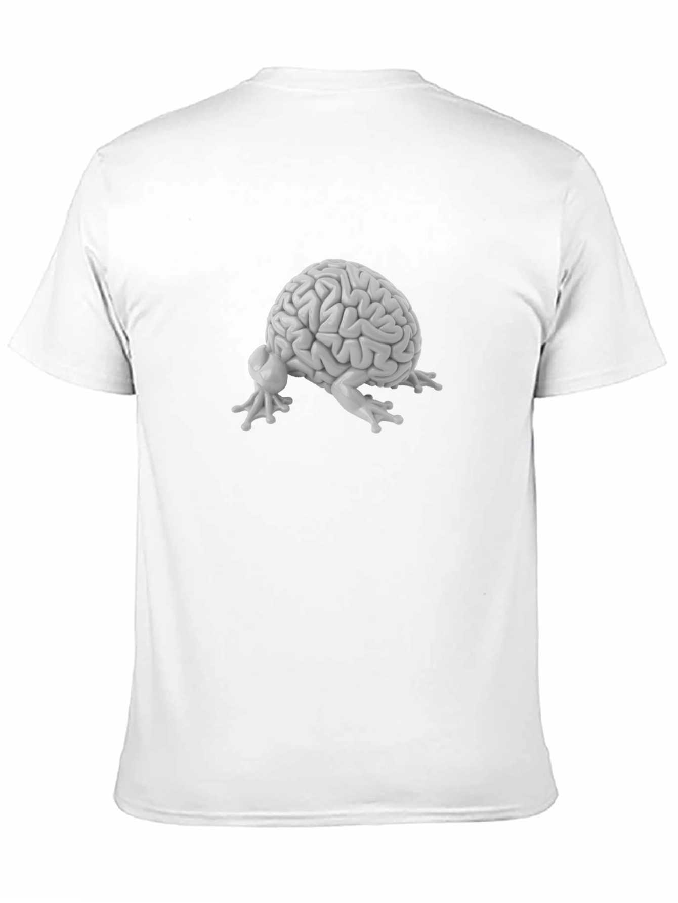 Brain Frog Graphic Tee - Black Cotton T-Shirt