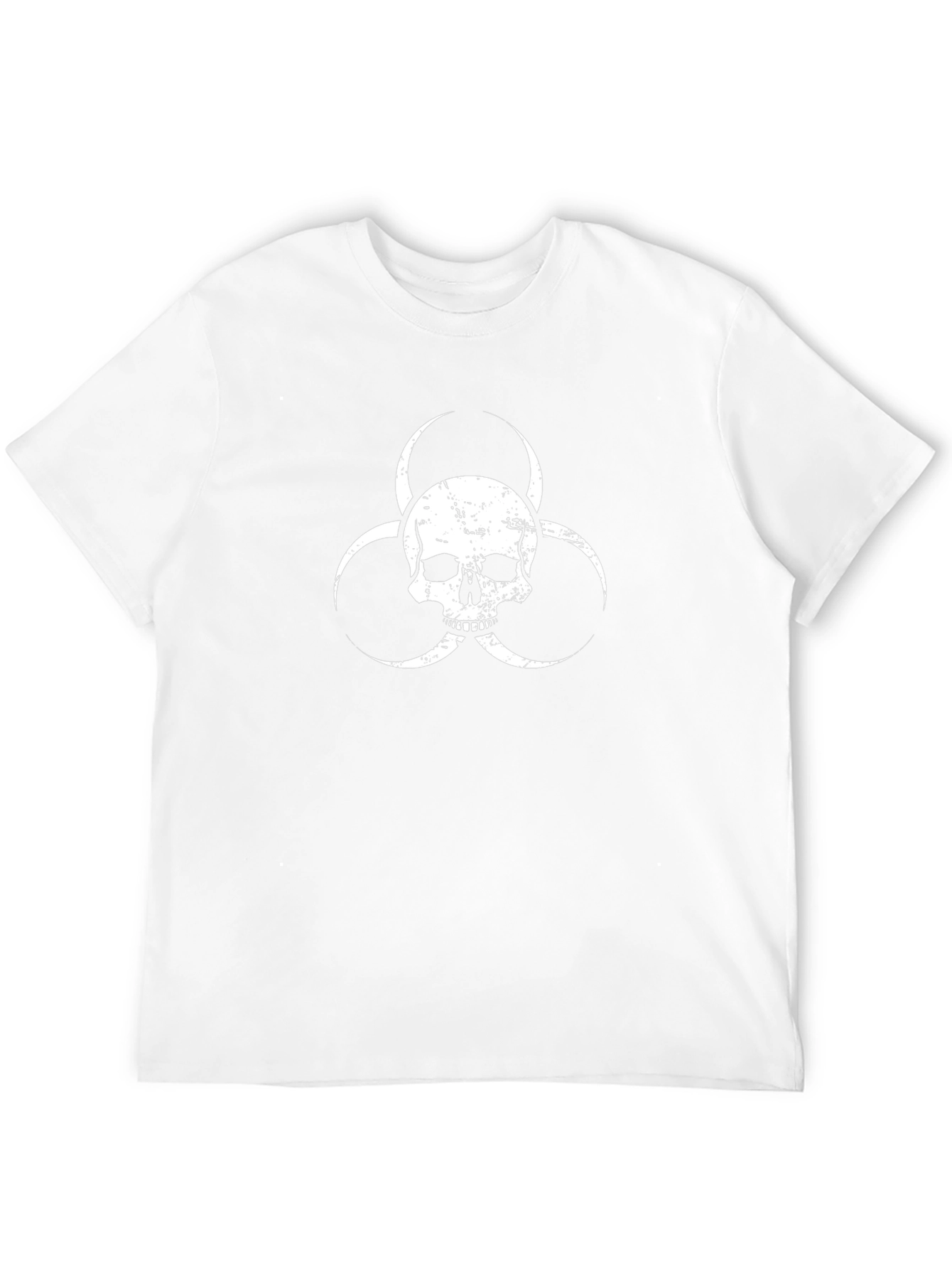 Skull Biohazard Symbol Graphic T-Shirt