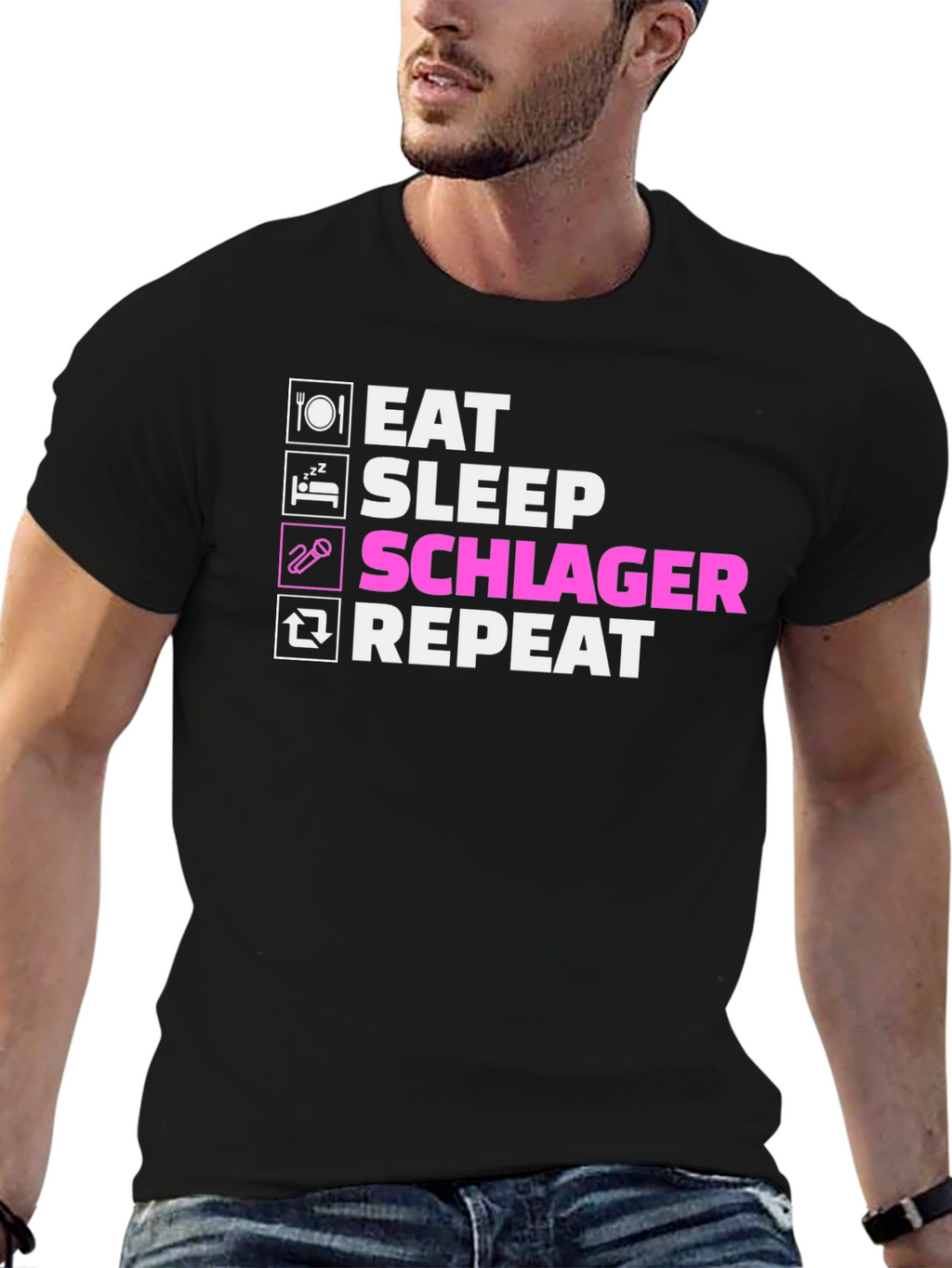 Eat Sleep Schlager Repeat T-Shirt