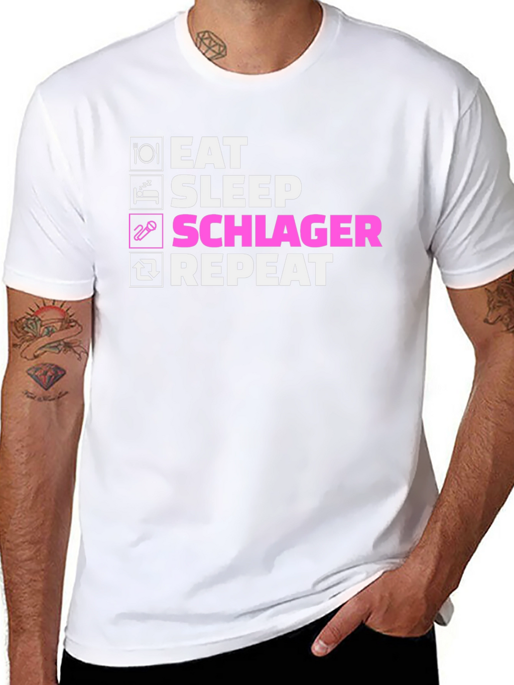 Eat Sleep Schlager Repeat T-Shirt