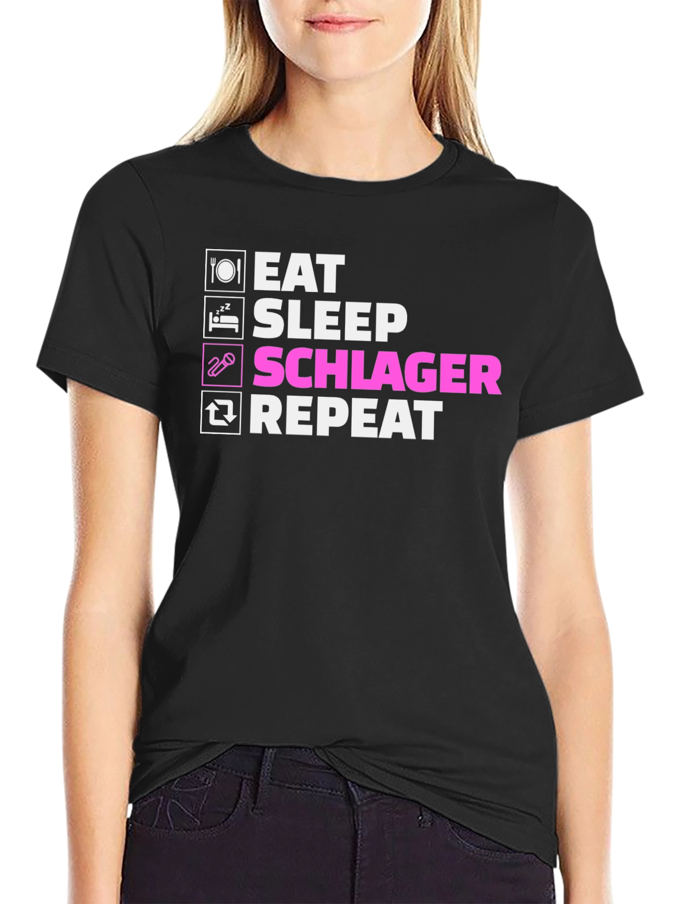 Eat Sleep Schlager Repeat T-Shirt