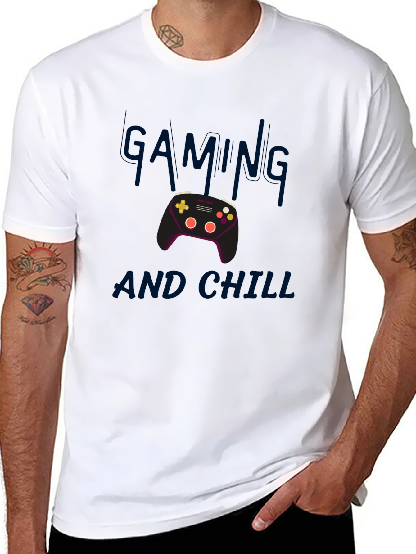 Gaming and Chill Black T-Shirt