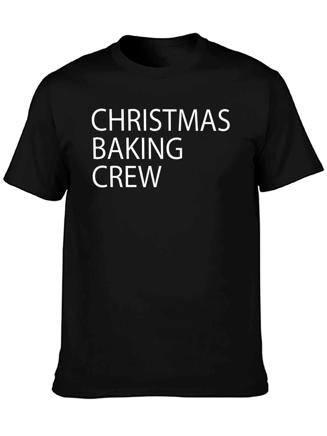 Christmas Baking Crew Black Graphic T-Shirt