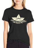 Paper Boat Tee - Mens Black Graphic T-Shirt