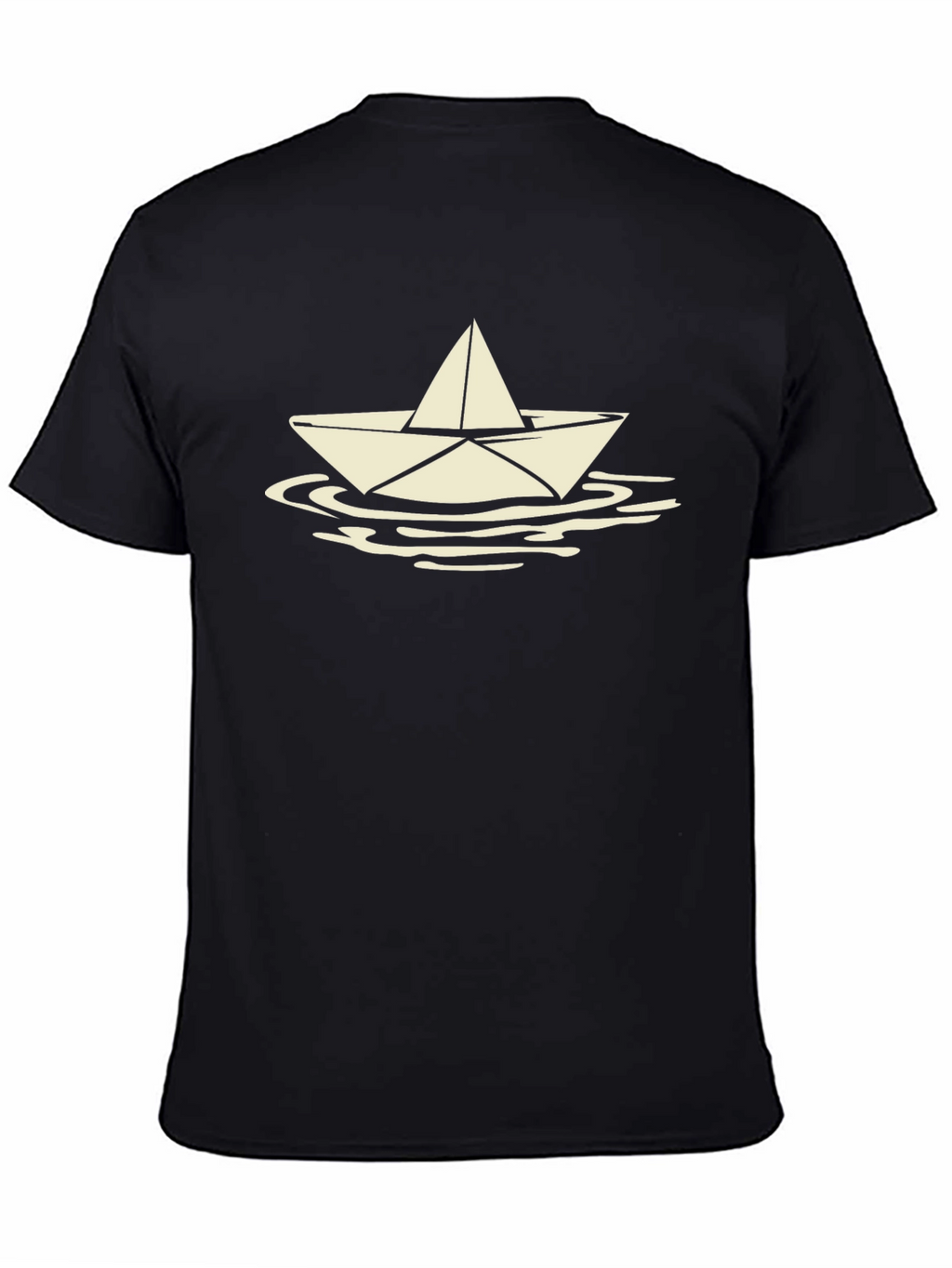 Paper Boat Tee - Mens Black Graphic T-Shirt