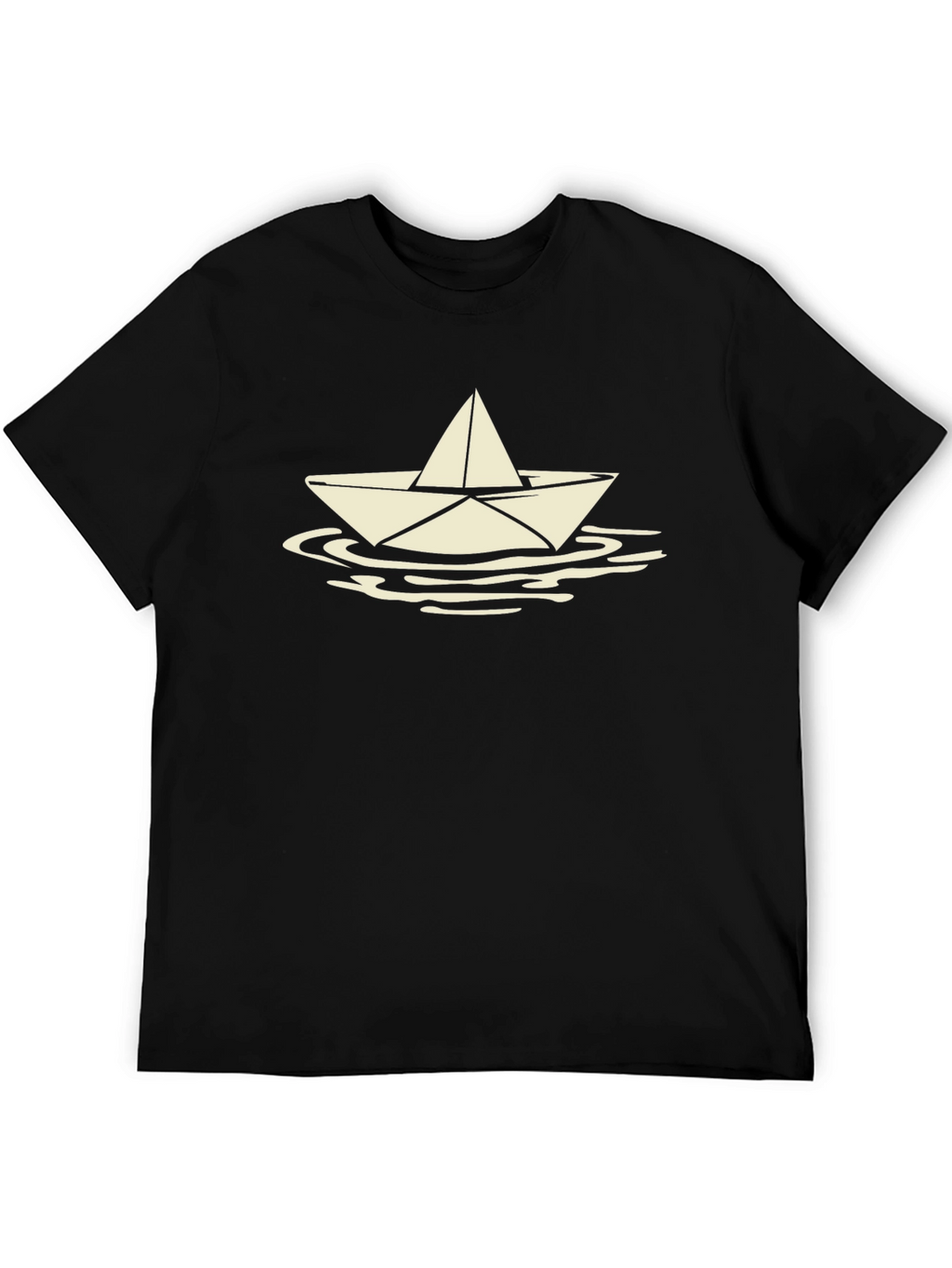 Paper Boat Tee - Mens Black Graphic T-Shirt
