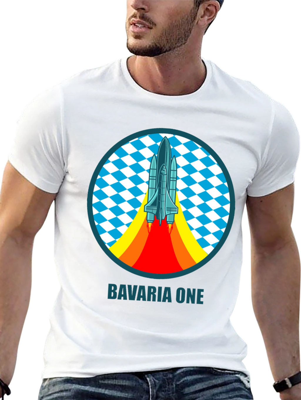 Bavaria One Space Shuttle T-Shirt - Retro Design