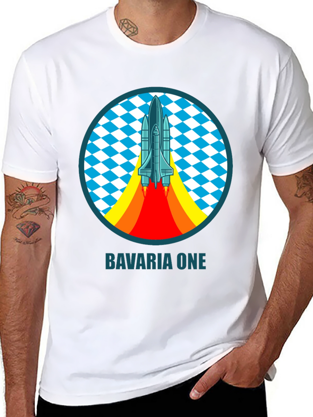 Bavaria One Space Shuttle T-Shirt - Retro Design