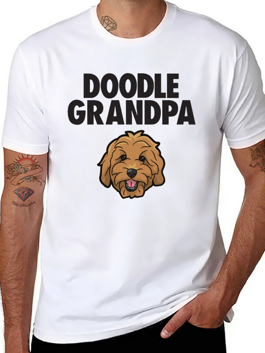 Doodle Grandpa T-Shirt Dog Lover Tee