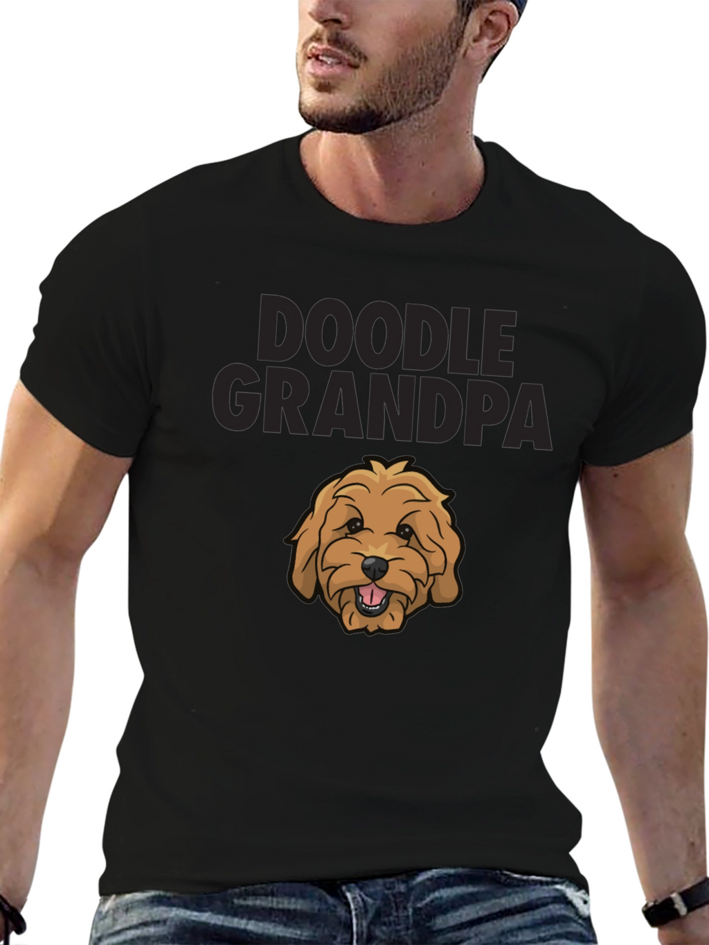 Doodle Grandpa T-Shirt Dog Lover Tee