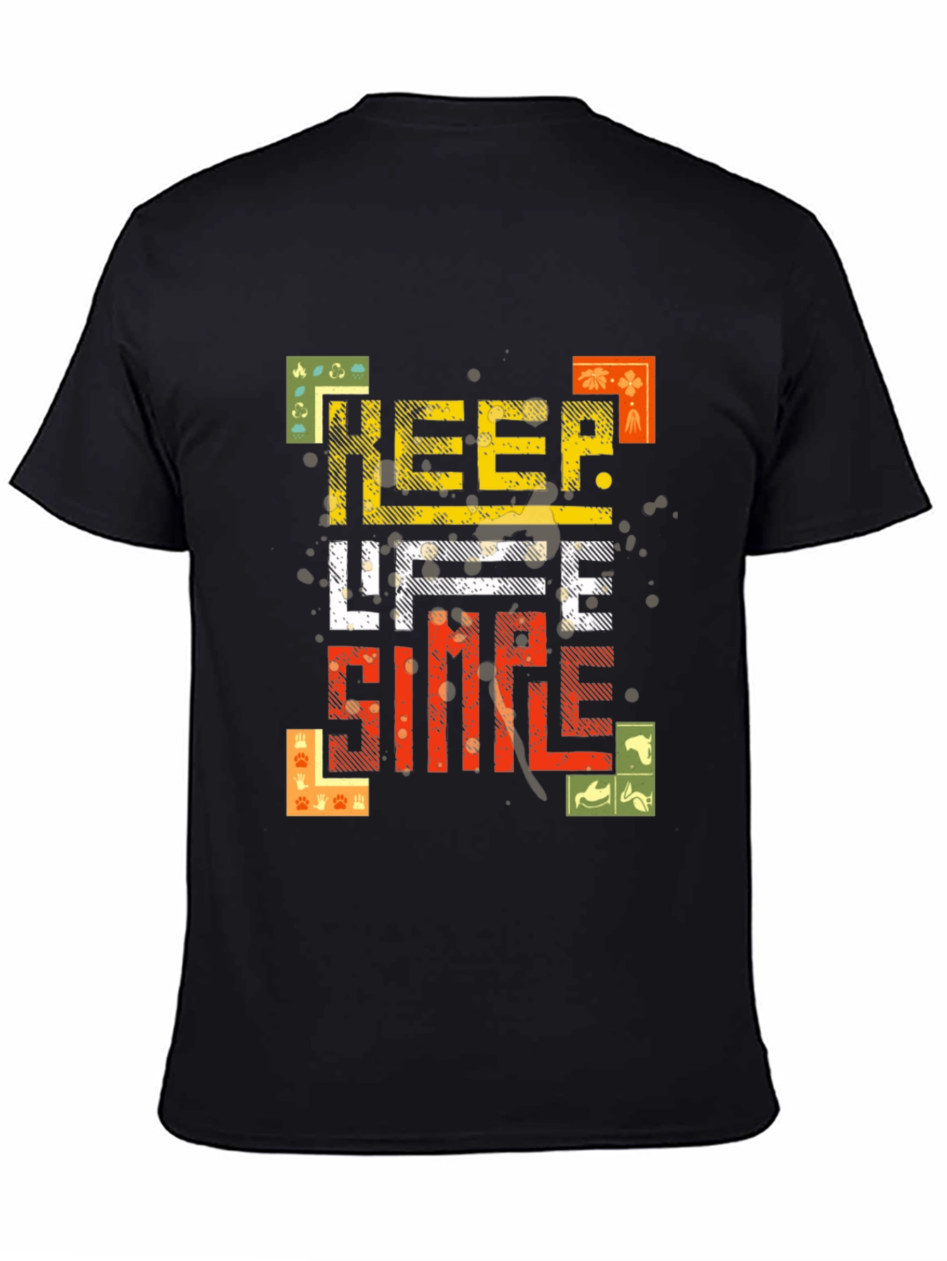 Keep Life Simple Black Graphic Tee