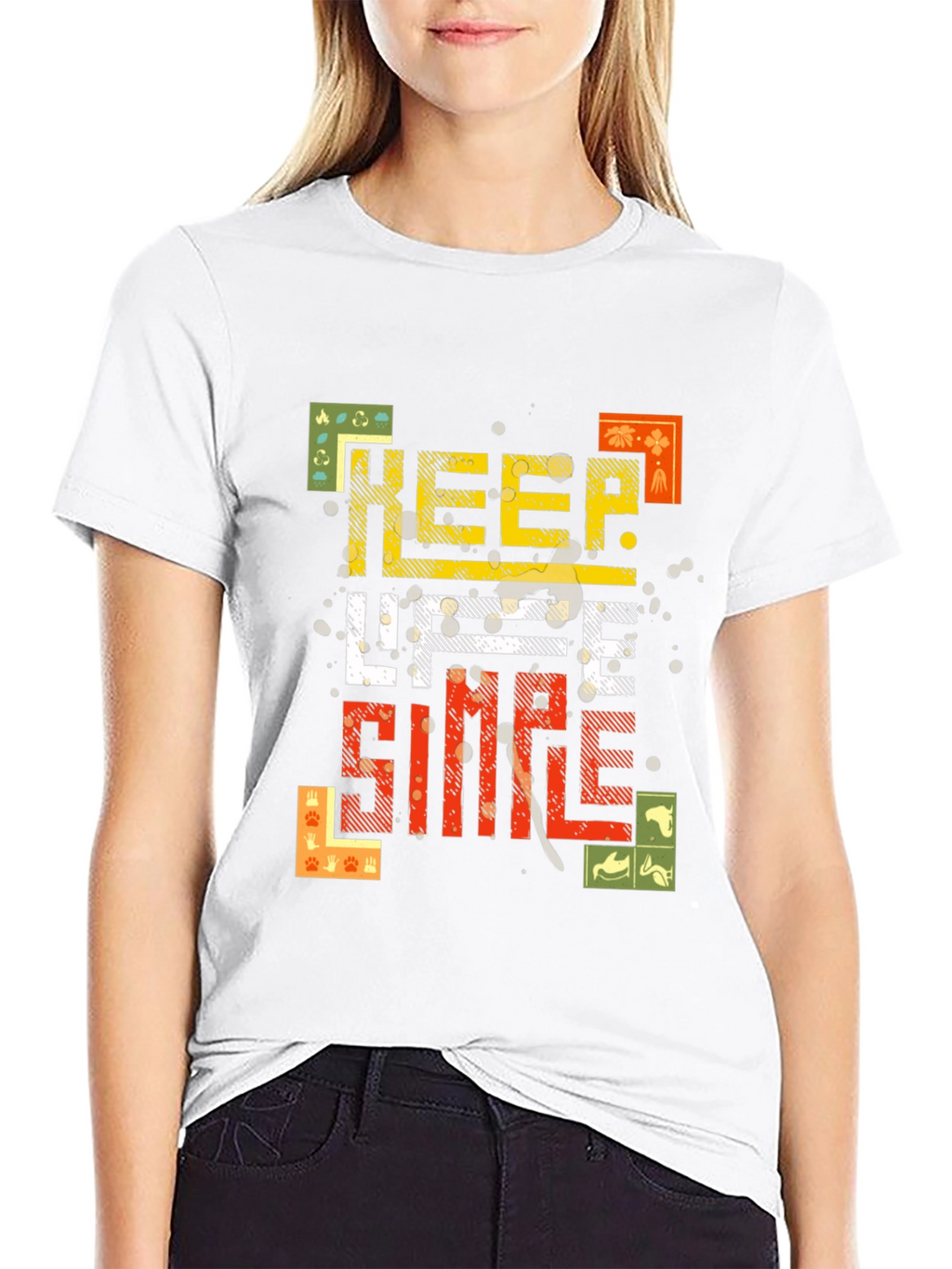 Keep Life Simple Black Graphic Tee