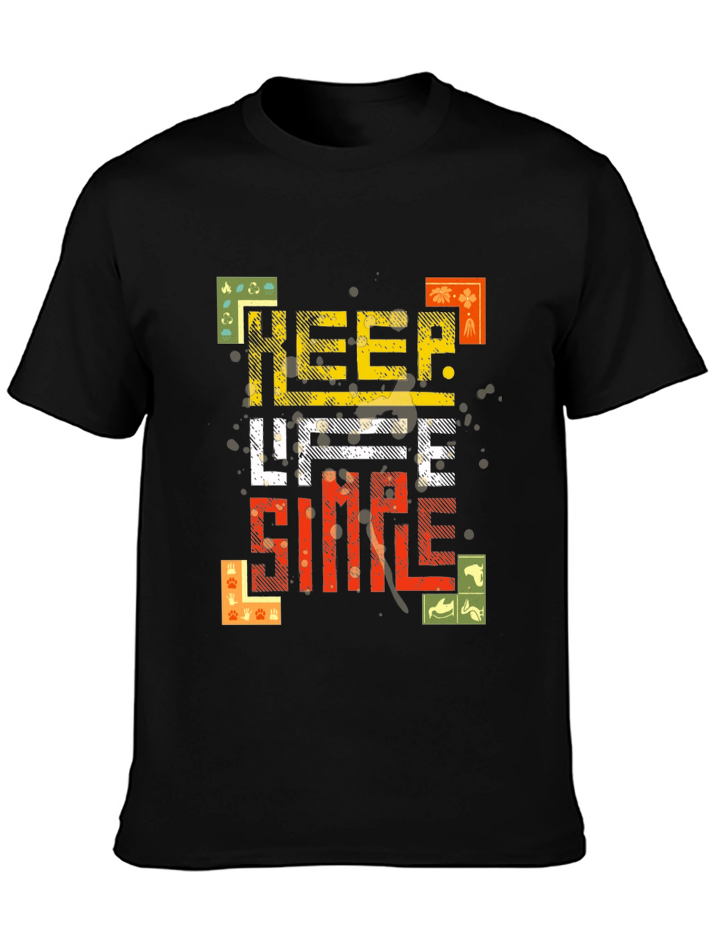 Keep Life Simple Black Graphic Tee