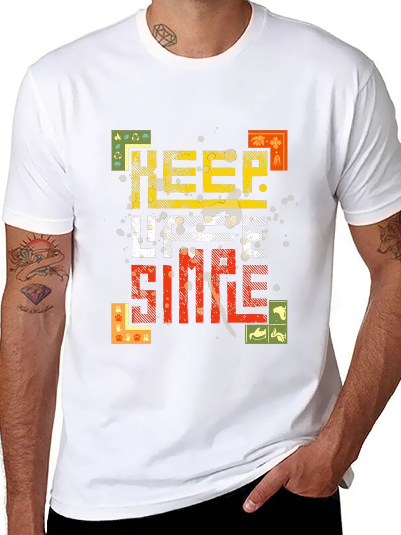 Keep Life Simple Black Graphic Tee