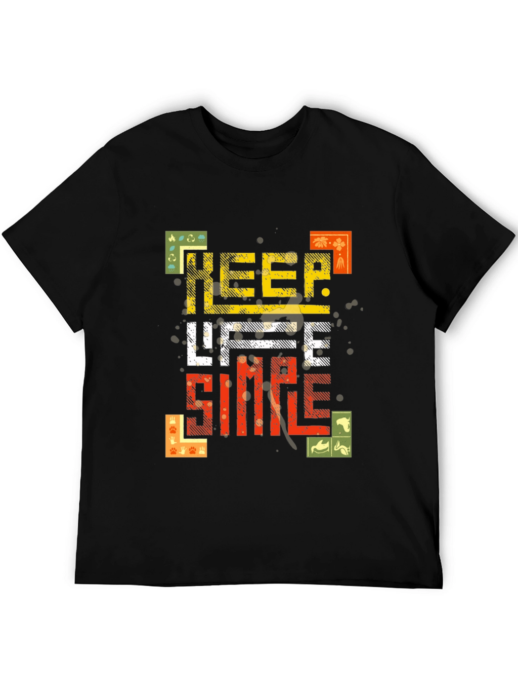 Keep Life Simple Black Graphic Tee