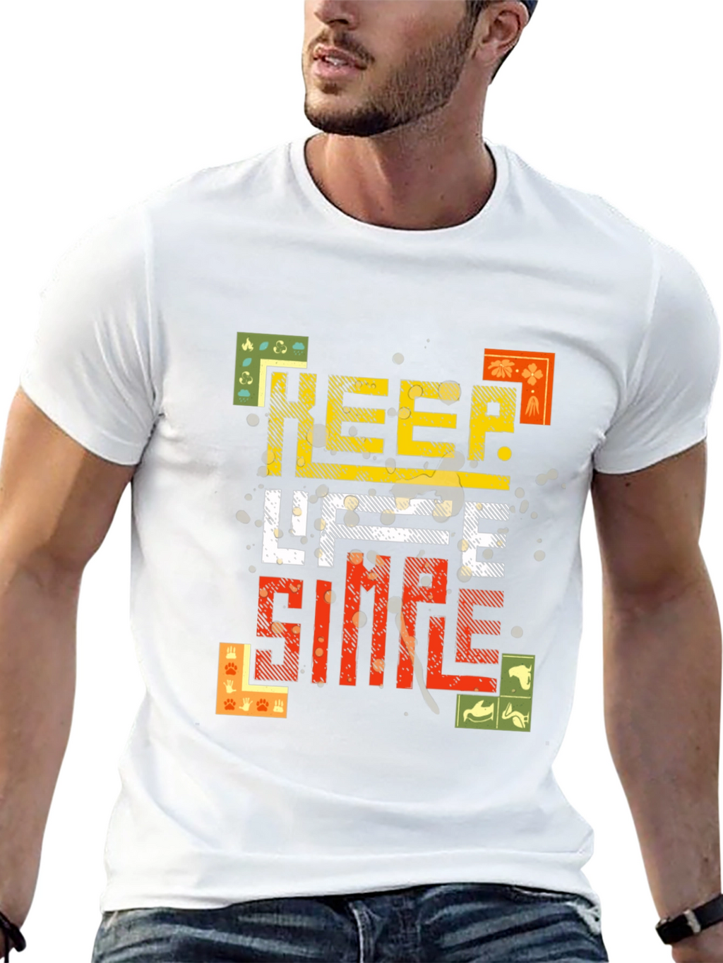 Keep Life Simple Black Graphic Tee