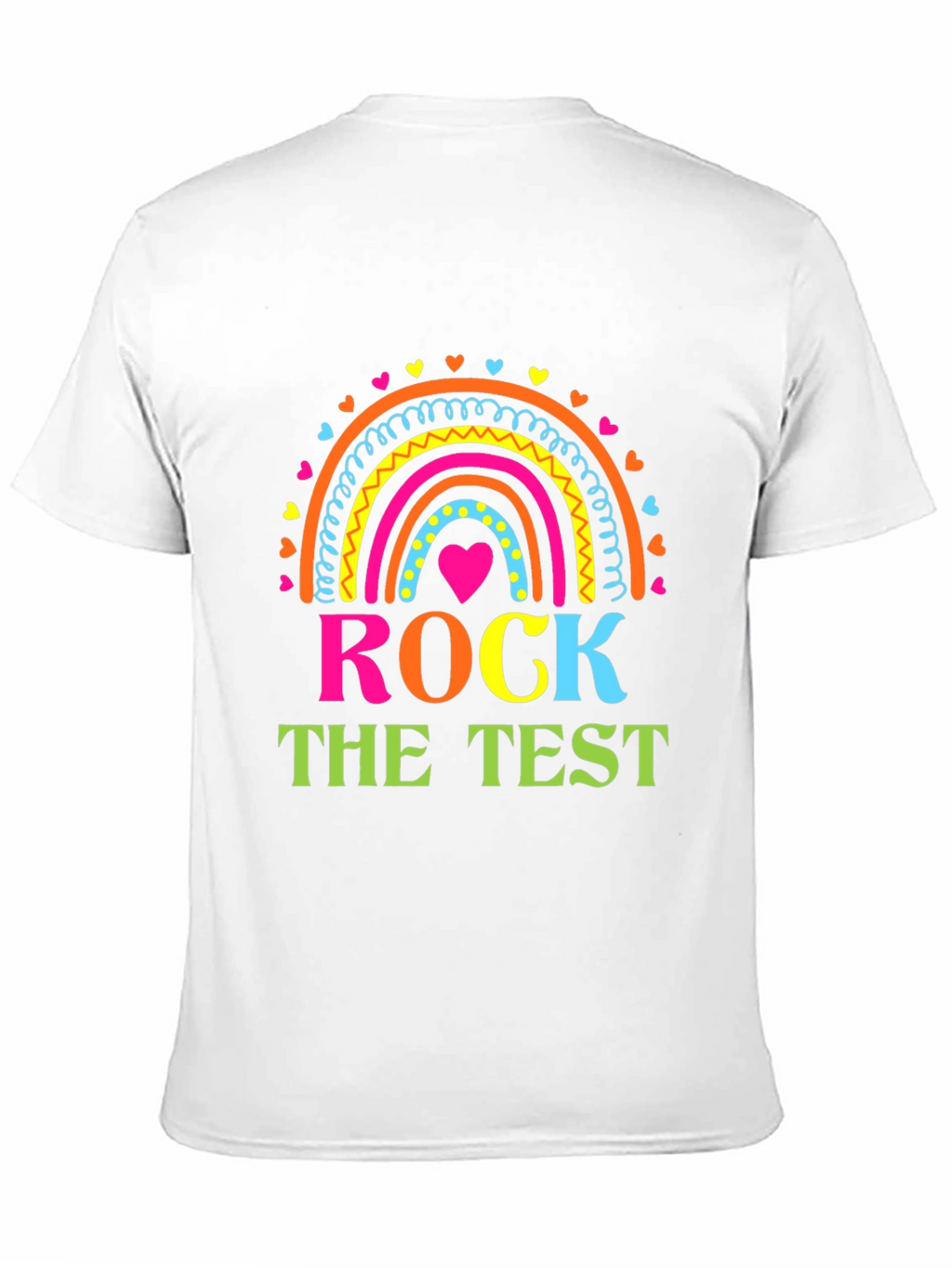 Rock The Test Teacher Rainbow T-Shirt