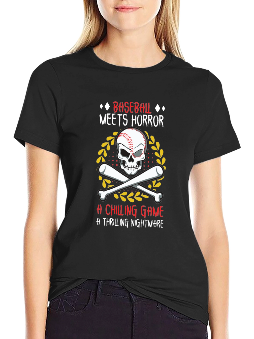 Baseball Meets Horror T-Shirt - Chilling Game