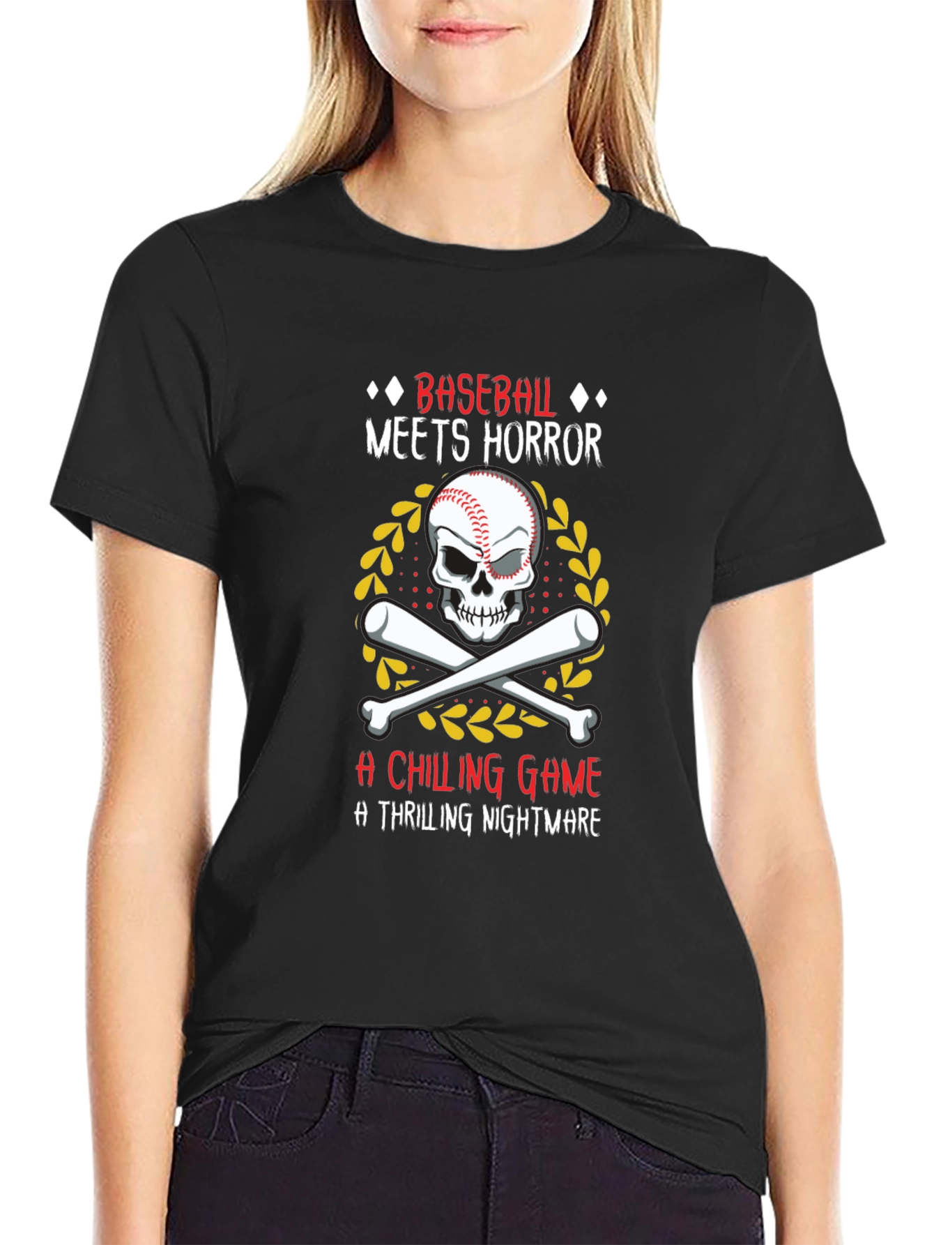 Baseball Meets Horror T-Shirt - Chilling Game