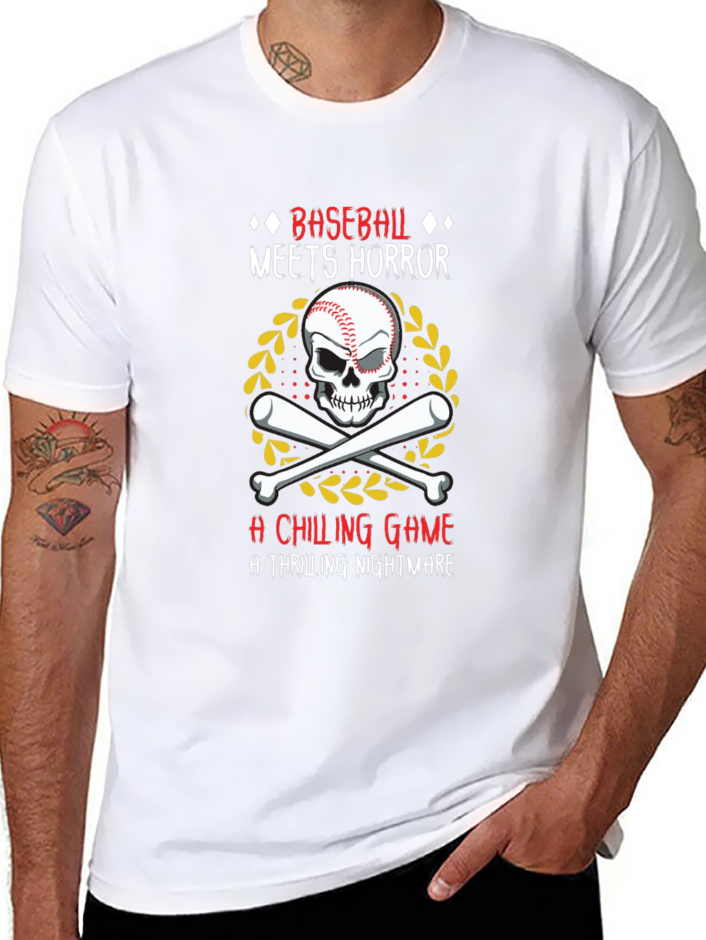 Baseball Meets Horror T-Shirt - Chilling Game