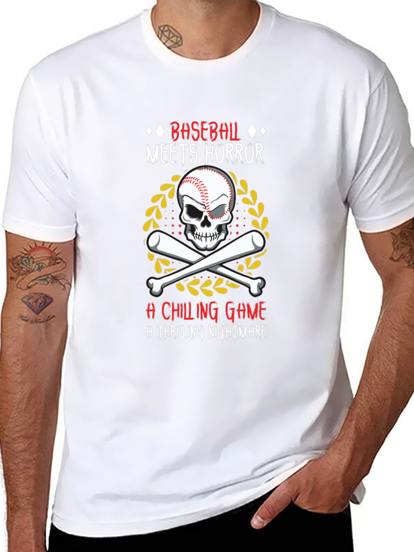 Baseball Meets Horror T-Shirt - Chilling Game