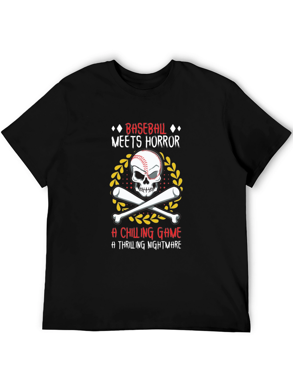 Baseball Meets Horror T-Shirt - Chilling Game