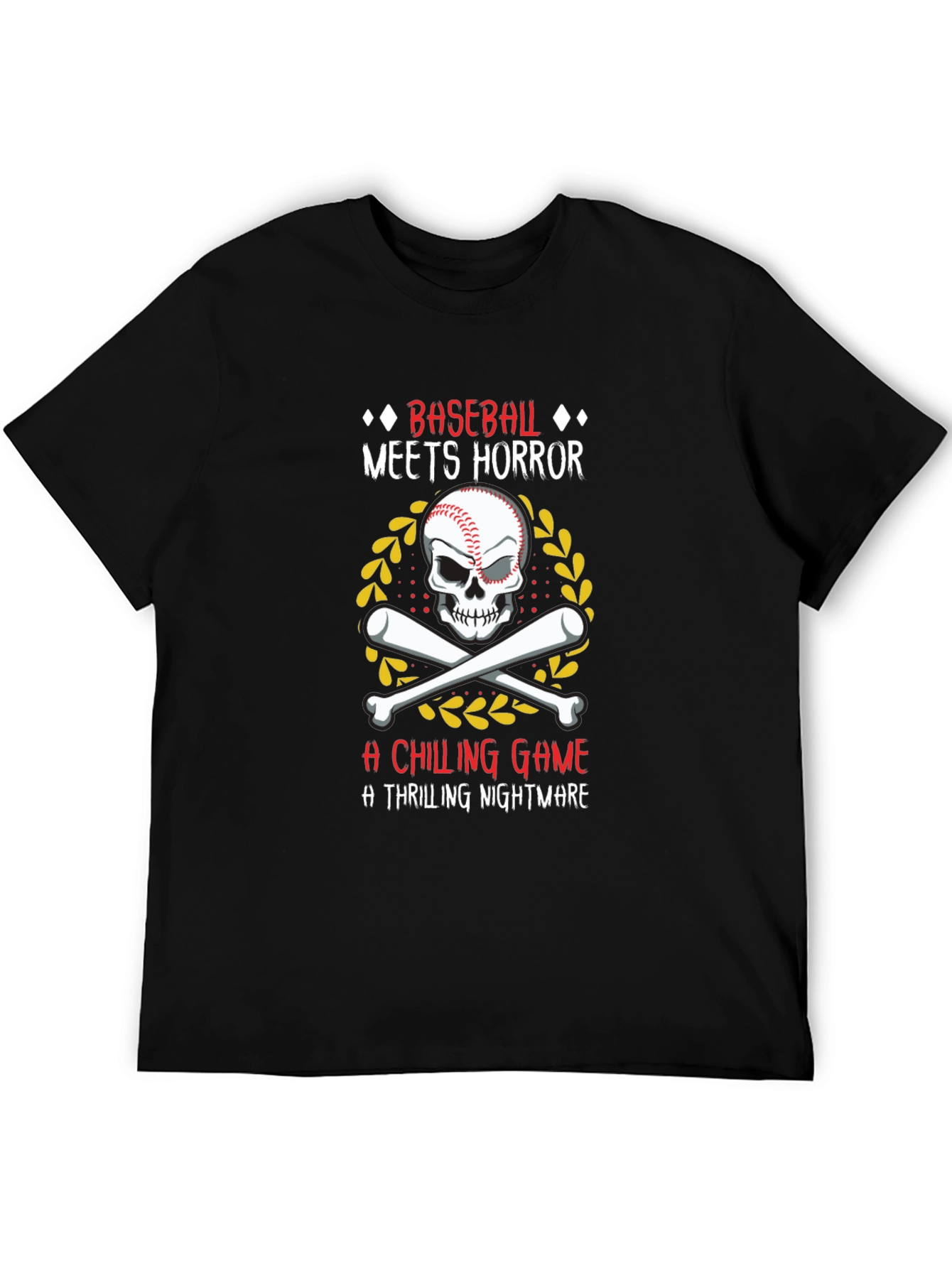 Baseball Meets Horror T-Shirt - Chilling Game
