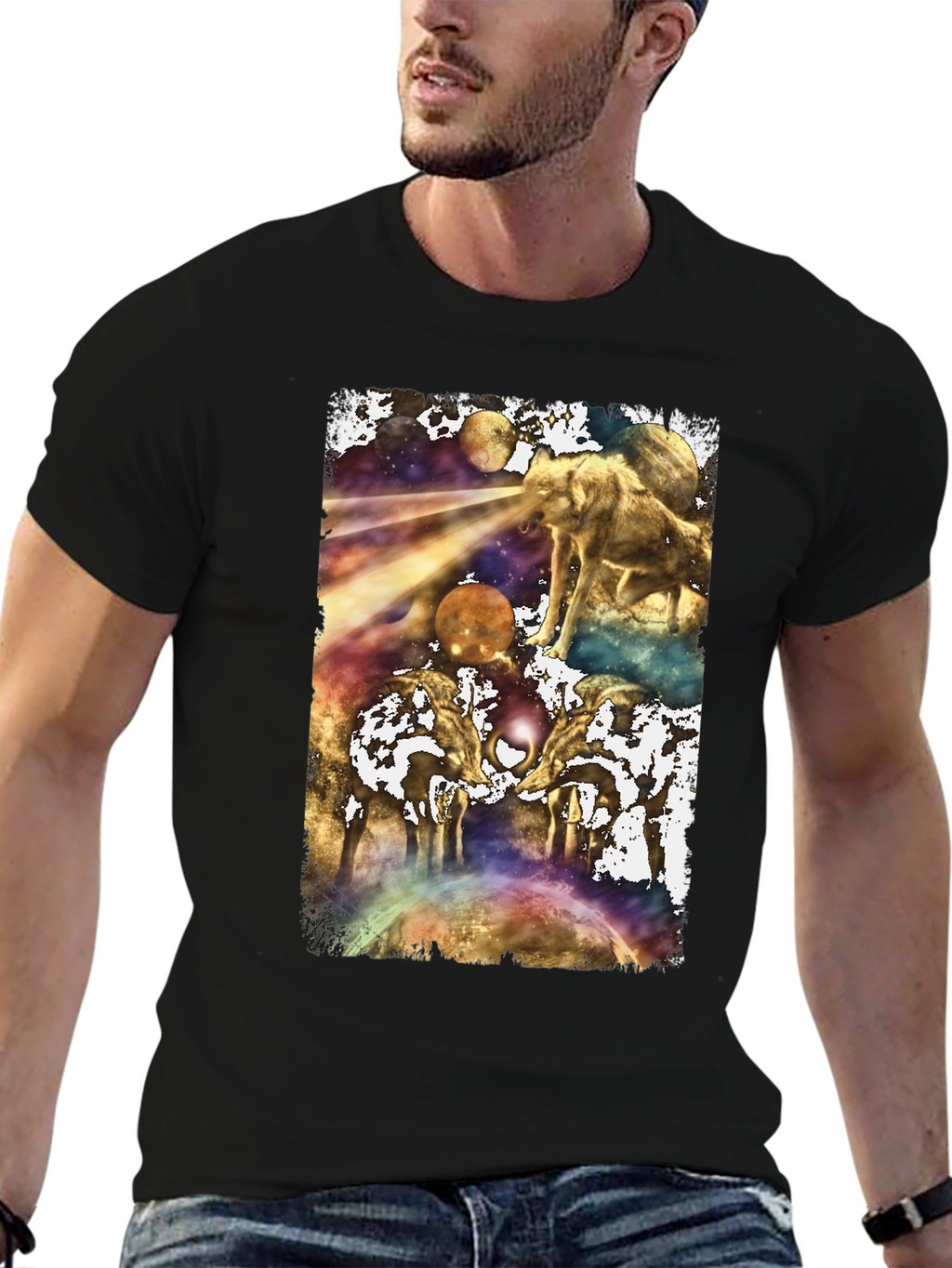 Cosmic Wolves Graphic Tee