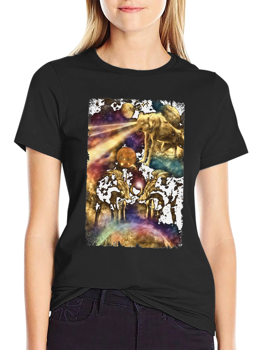 Cosmic Wolves Graphic Tee
