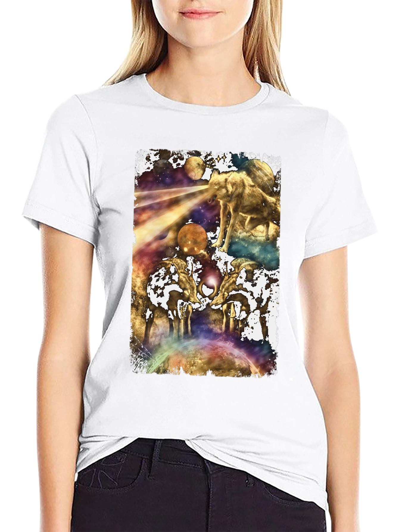 Cosmic Wolves Graphic Tee