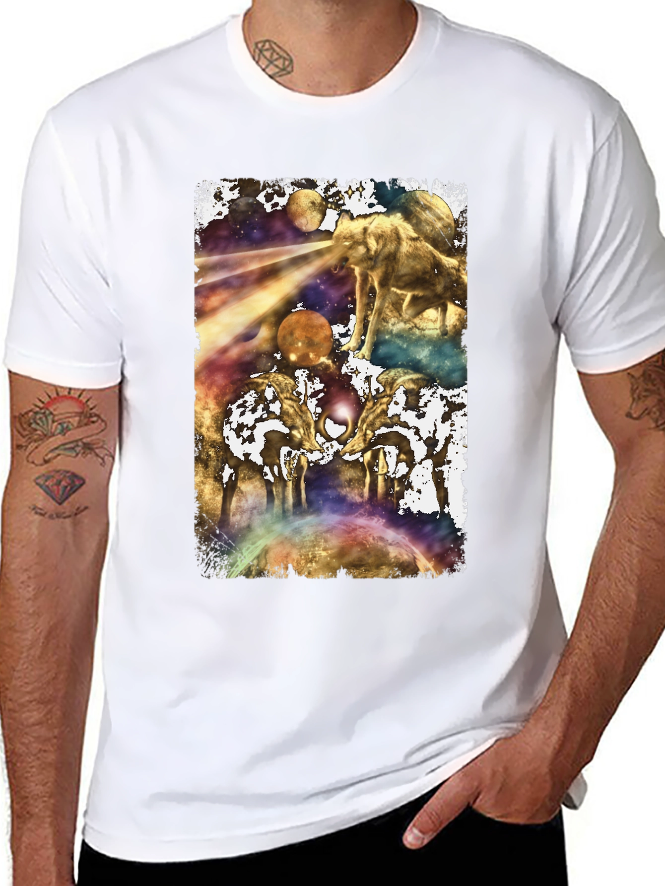Cosmic Wolves Graphic Tee