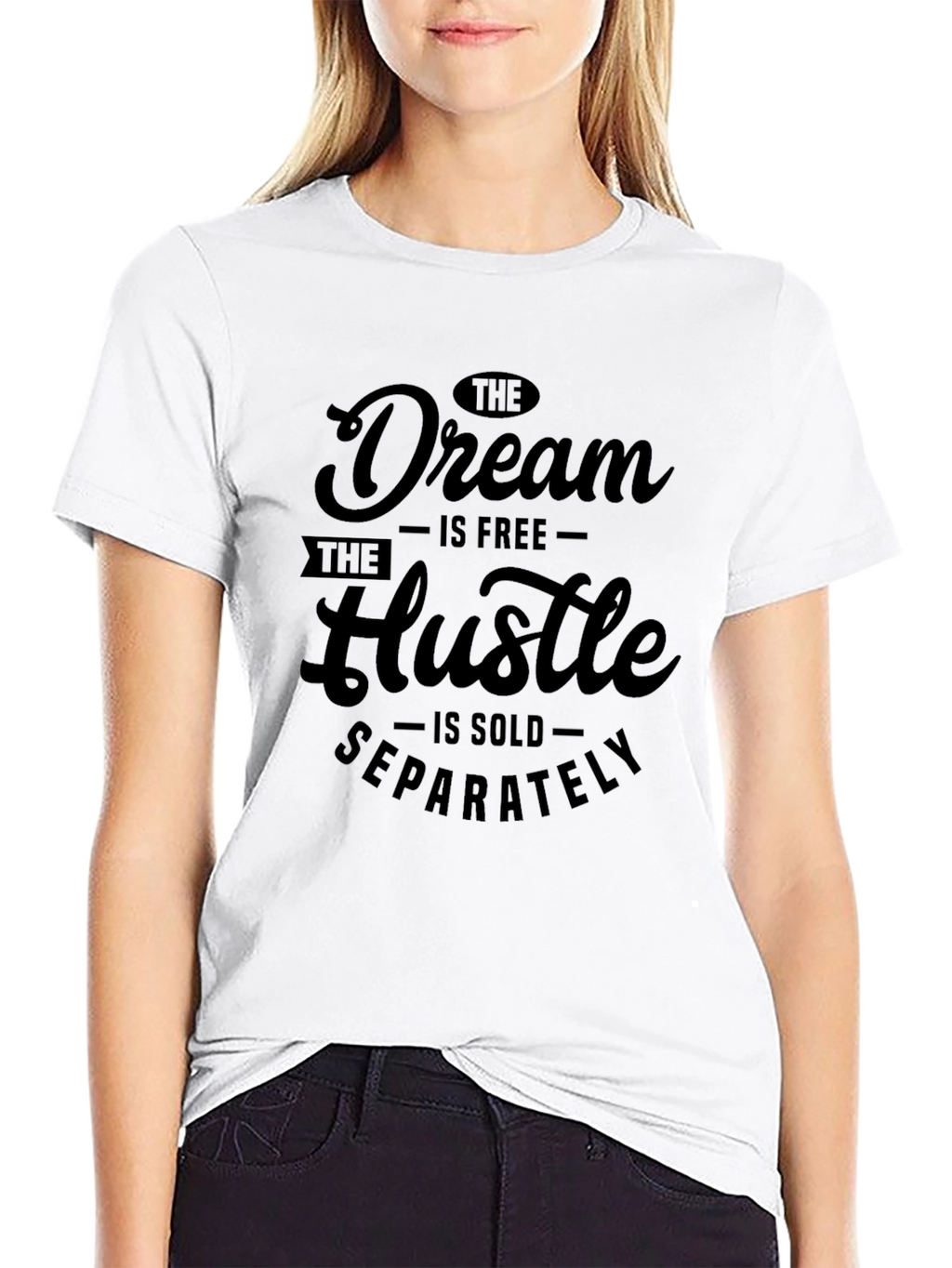 Dream Hustle Graphic Tee - Inspirational Black T-Shirt