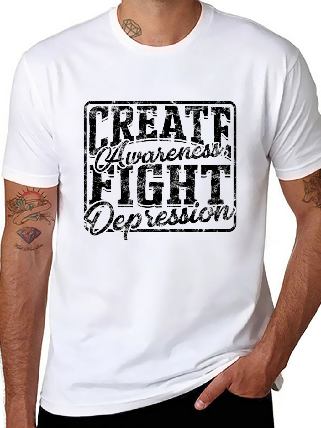 Create Awareness Fight Depression T-Shirt