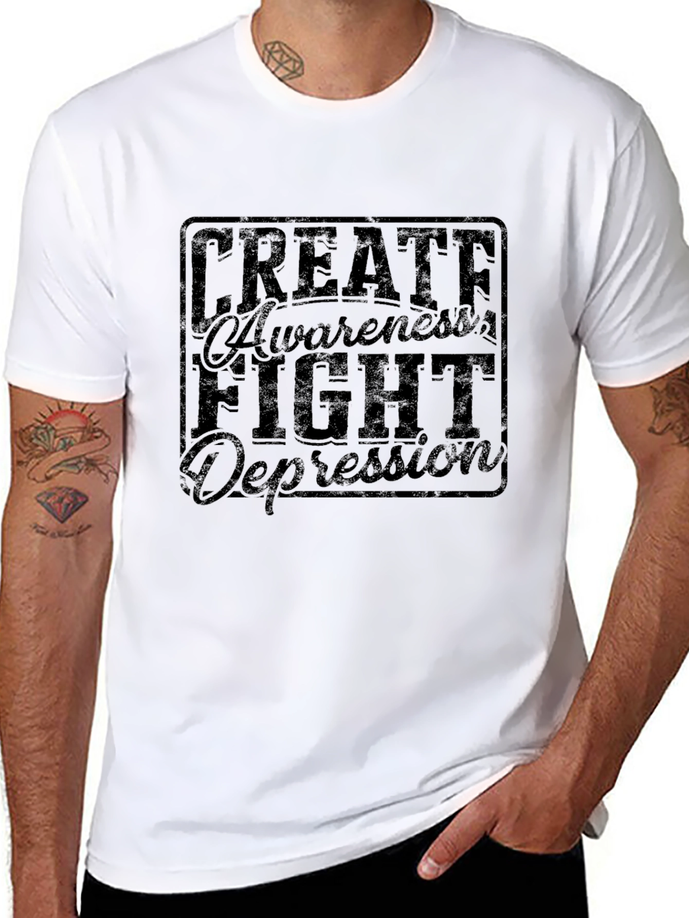 Create Awareness Fight Depression T-Shirt